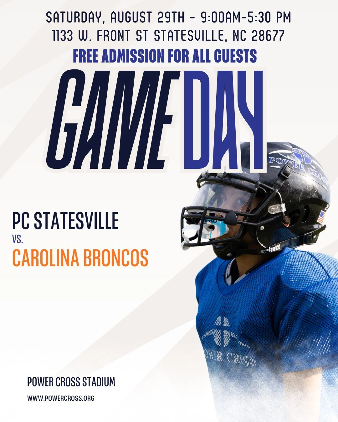 VOLUNTEERS NEEDED for this SATURDAY, AUGUST 29th.
Help with concession stand.
Manage the game clock.
Run the chain crew.
There is lots to do!

Click the link to sign up to serve:
https://www.signupgenius.com/go/10C054FABA829A4FBC34-65379999-copy#/