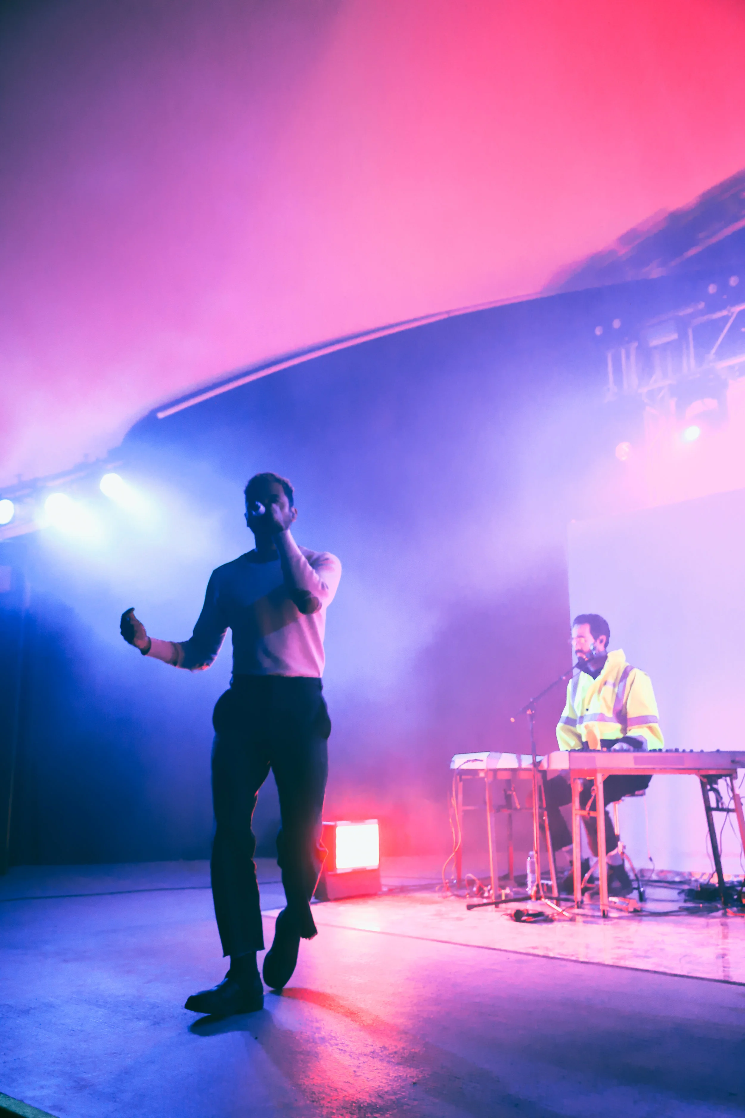 Toro y Moi singing to the Austin crowd on January 25th