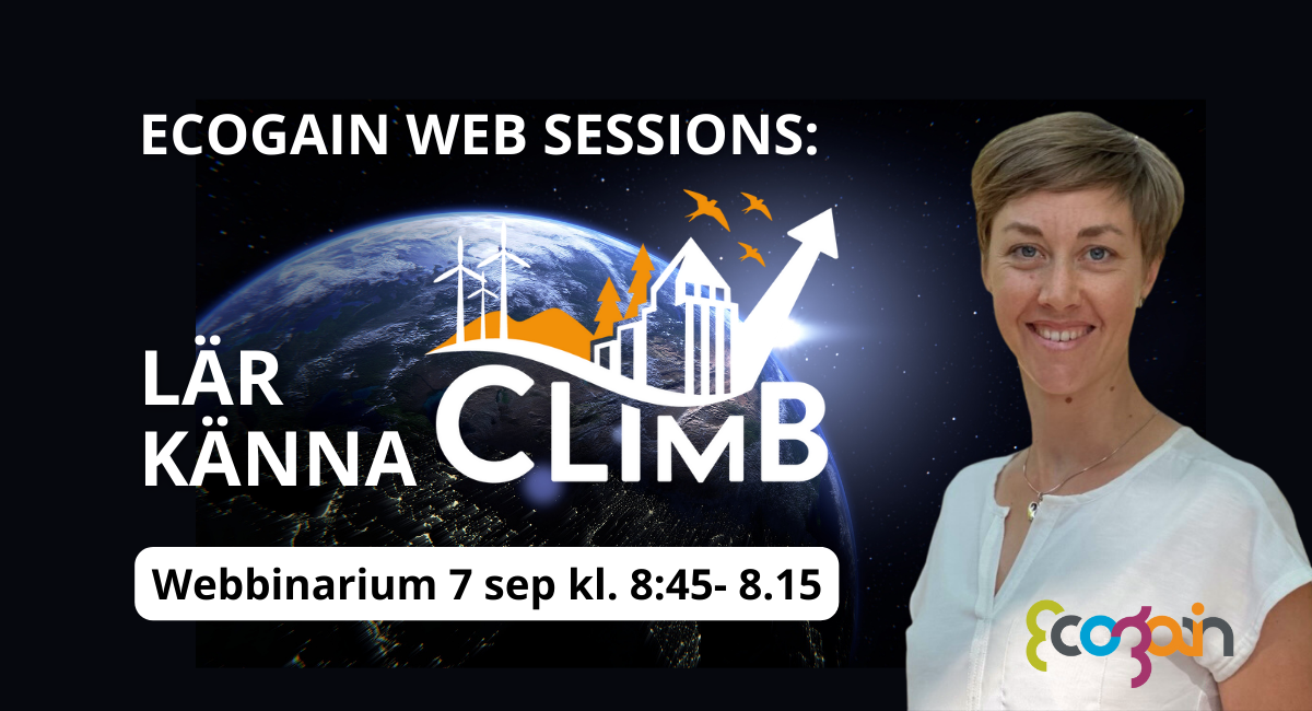 Image with text about the CLIMB webinar on September 7 at 8.45 am.