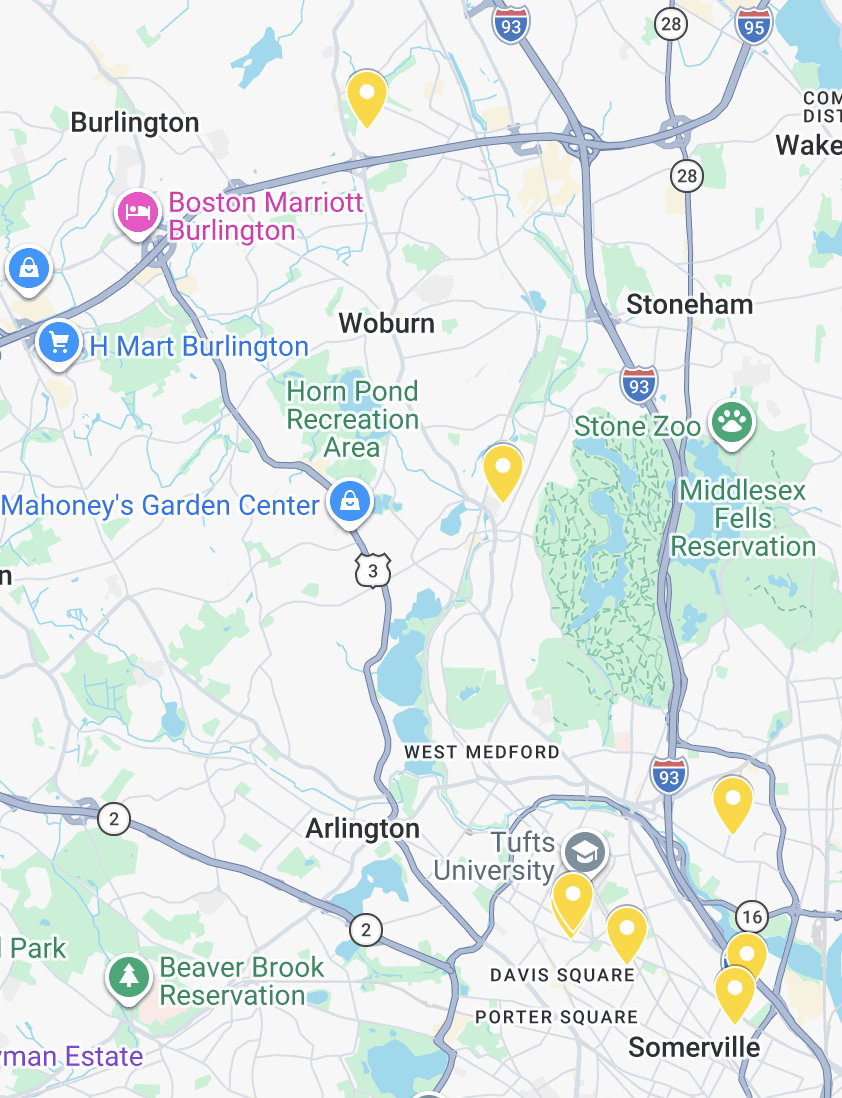 Google Map of CGs