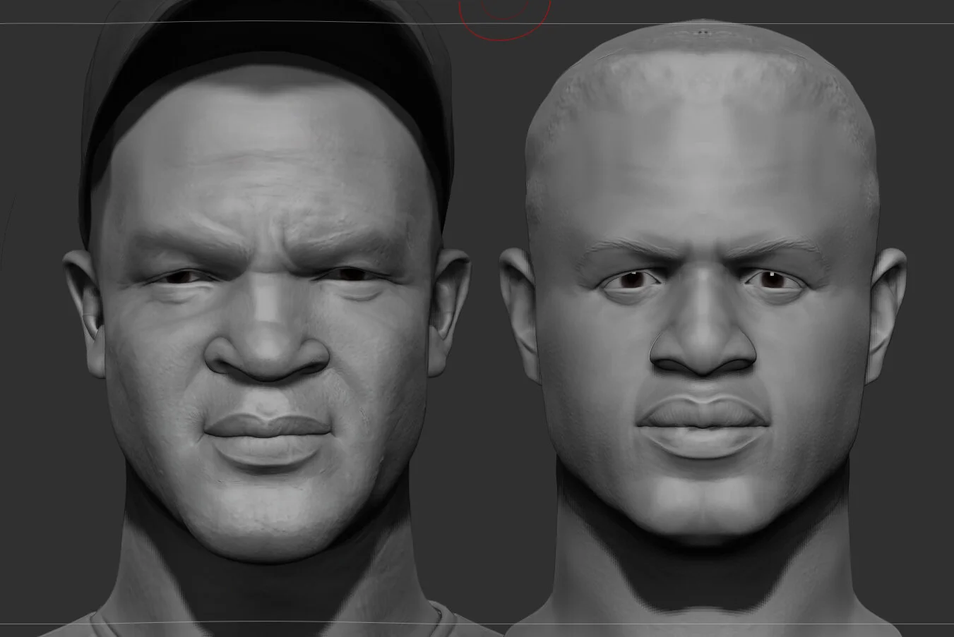 Style pitch(WIP) - I was asked to take a quick pass at the existing prototype sculpt for Jackie(RIGHT) and used it to make a new sculpt(LEFT) that illustrates the more realistic direction
