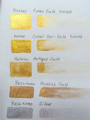 Comparing Metallic Gold and Silver Watercolors — Woodland Fancies: The ...