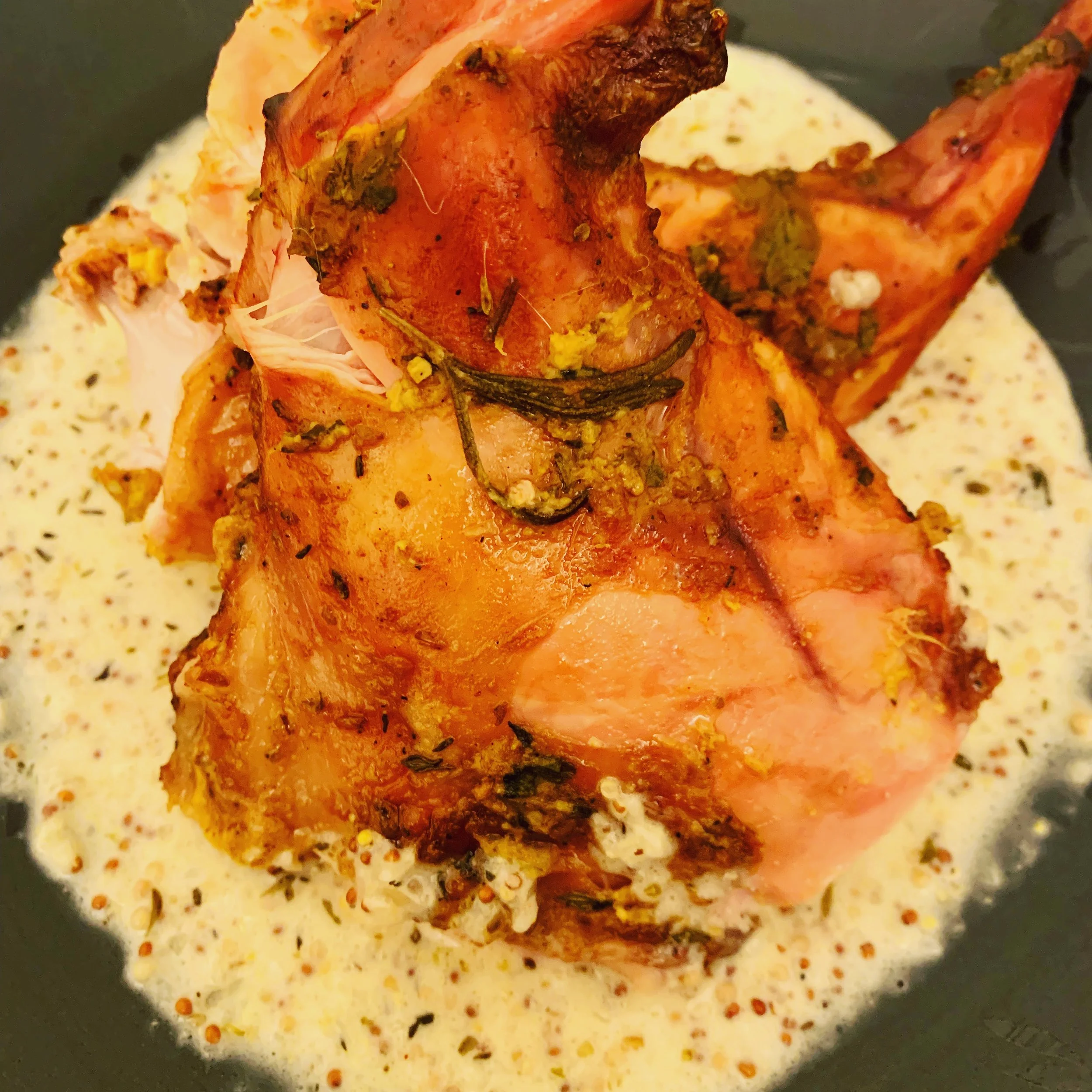 Smoked Rabbit with a White Wine and Mustard Cream Sauce — The Mustard
