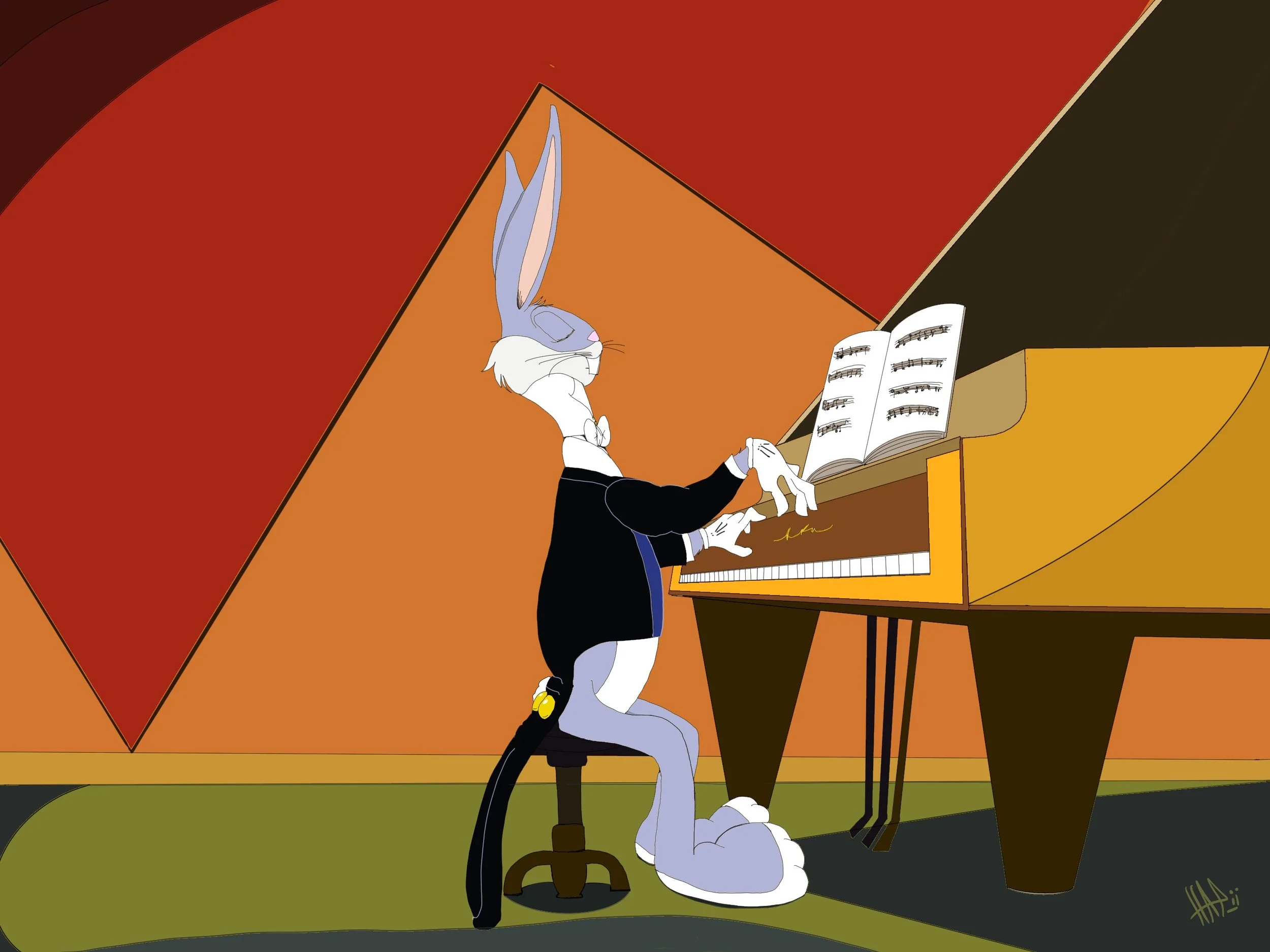 Rhapsody Rabbit 2026 8.5 x 11 Glossy Paper Print