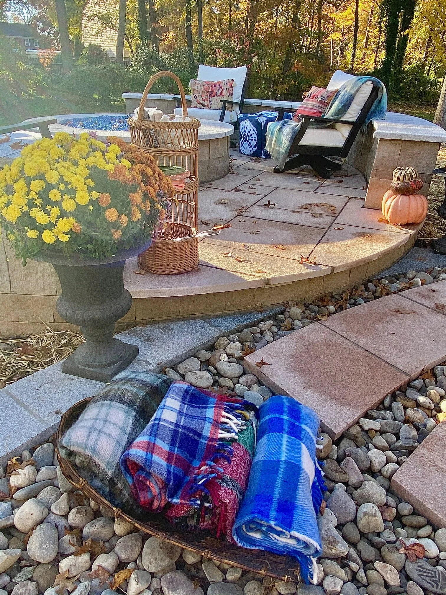 And you can’t have a cozy fall spot without vintage camp blankets like these from Urban Redeux