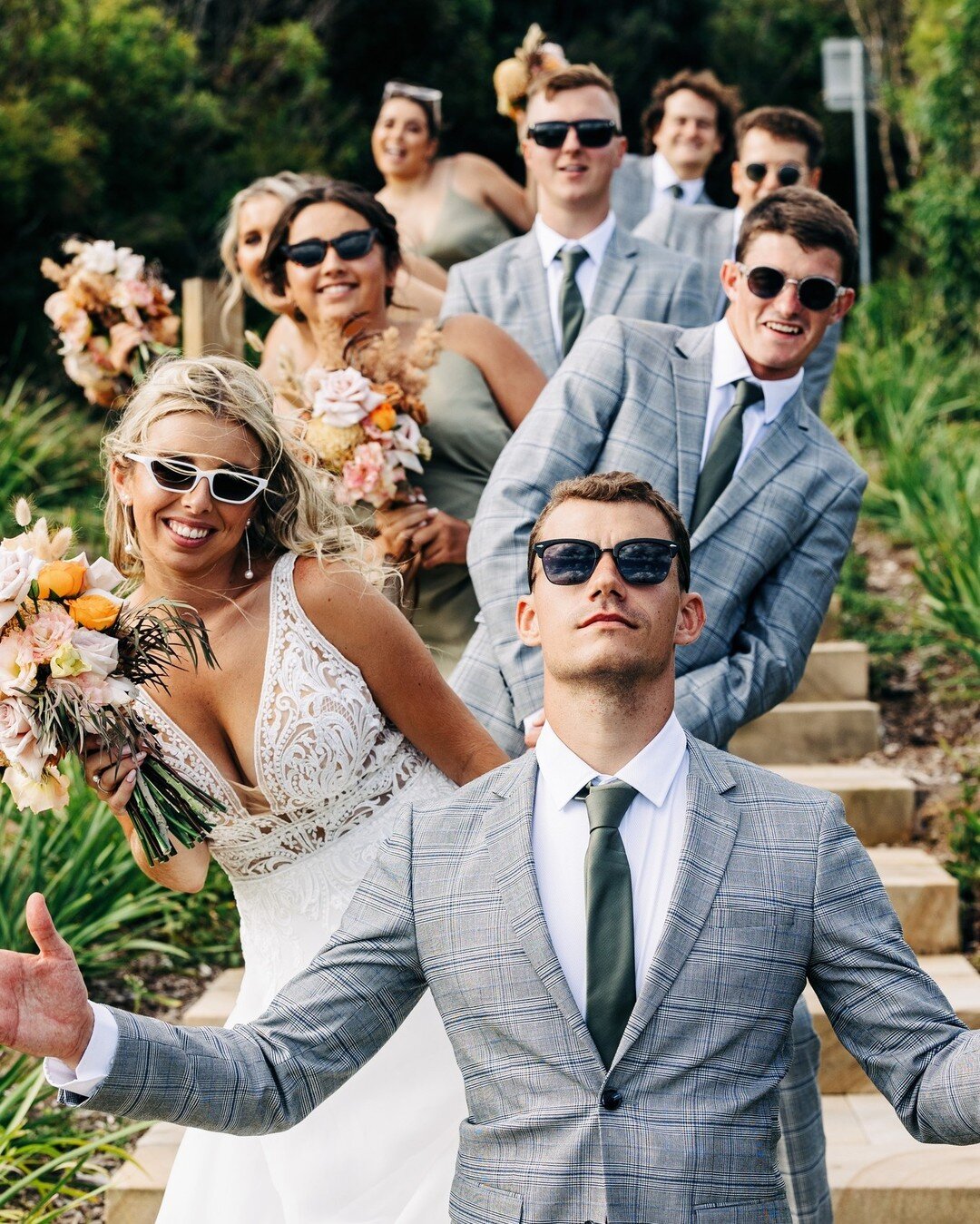 Here's our official request for every wedding party to use fun sunnies 🕶