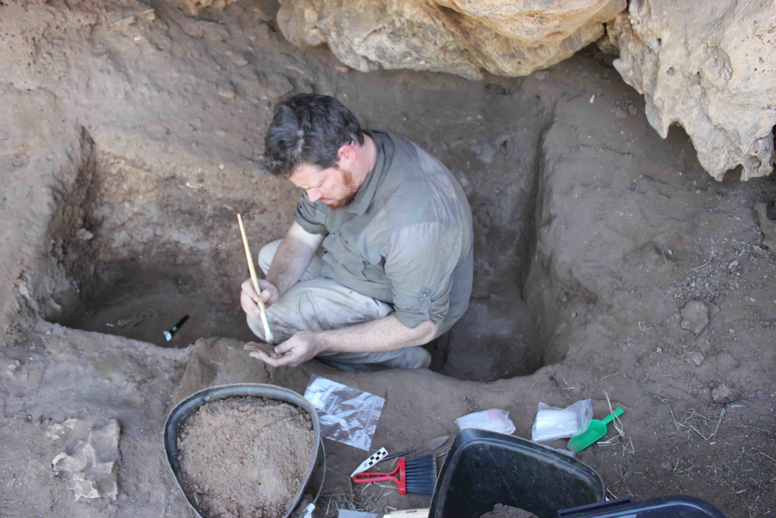 Prof Andy Herries excavating meticulously (SA 2015)