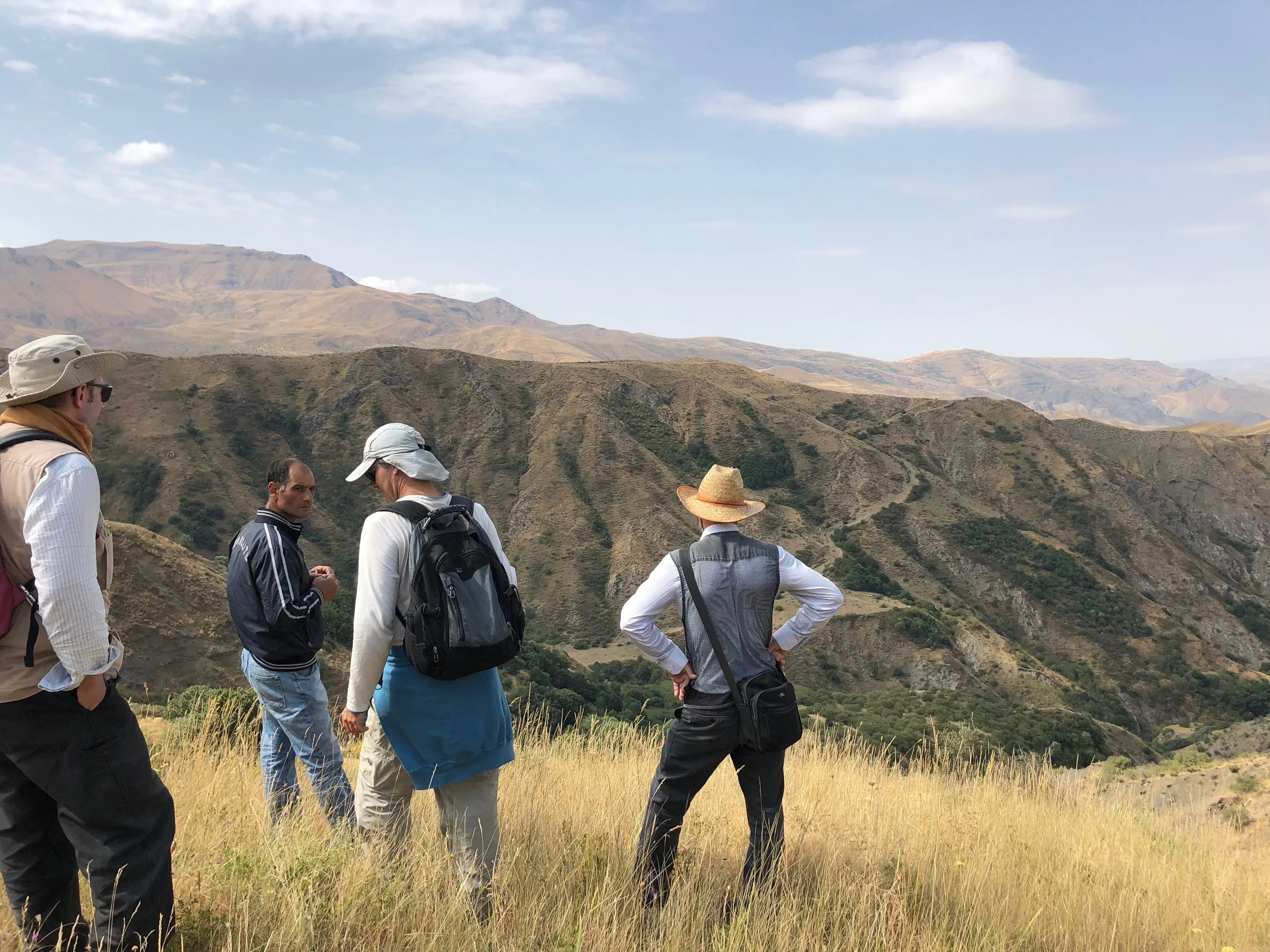 The team conducting a survey in Nakhchivan, August 2018. Photo: M. Orange.