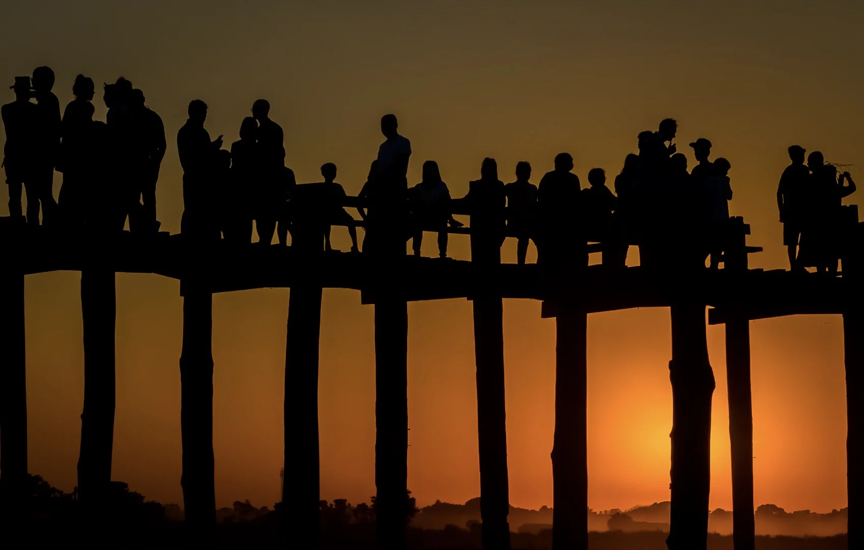 Sunset From the U Bein Bridge