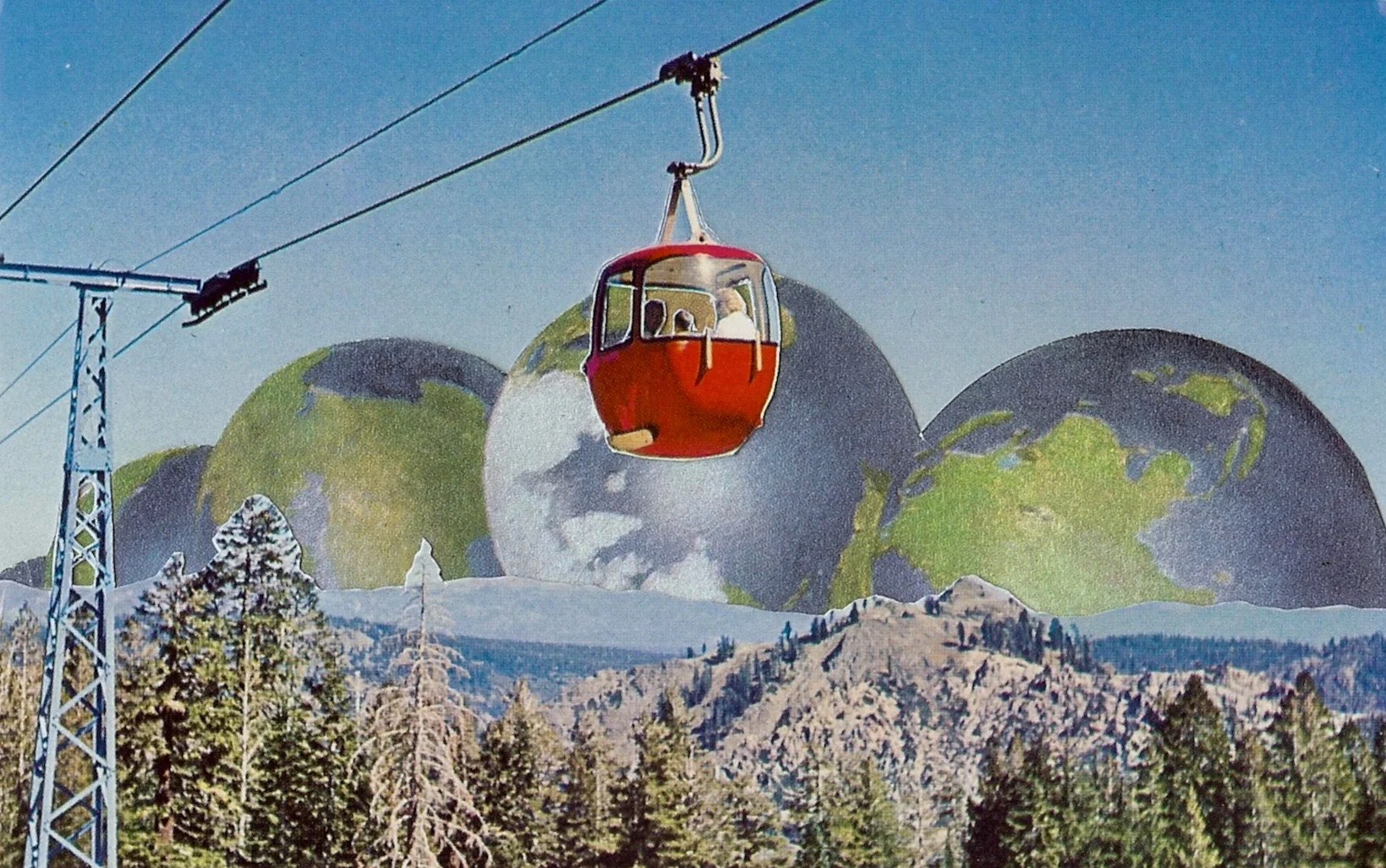 Worldview, Vintage Postcard Re-Imagined