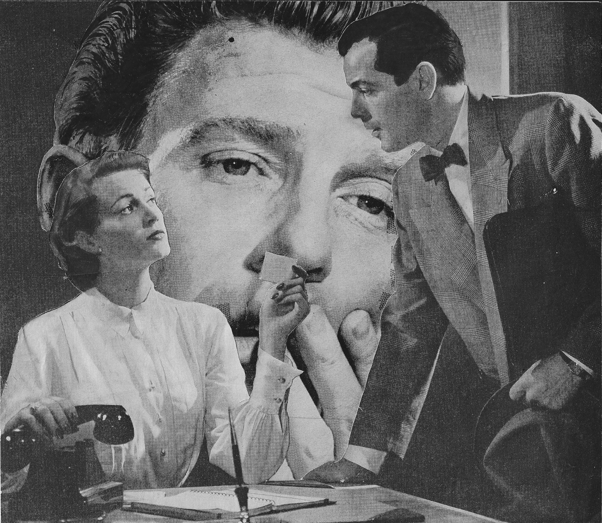 You Have a Message, 2018. Analog collage on paper