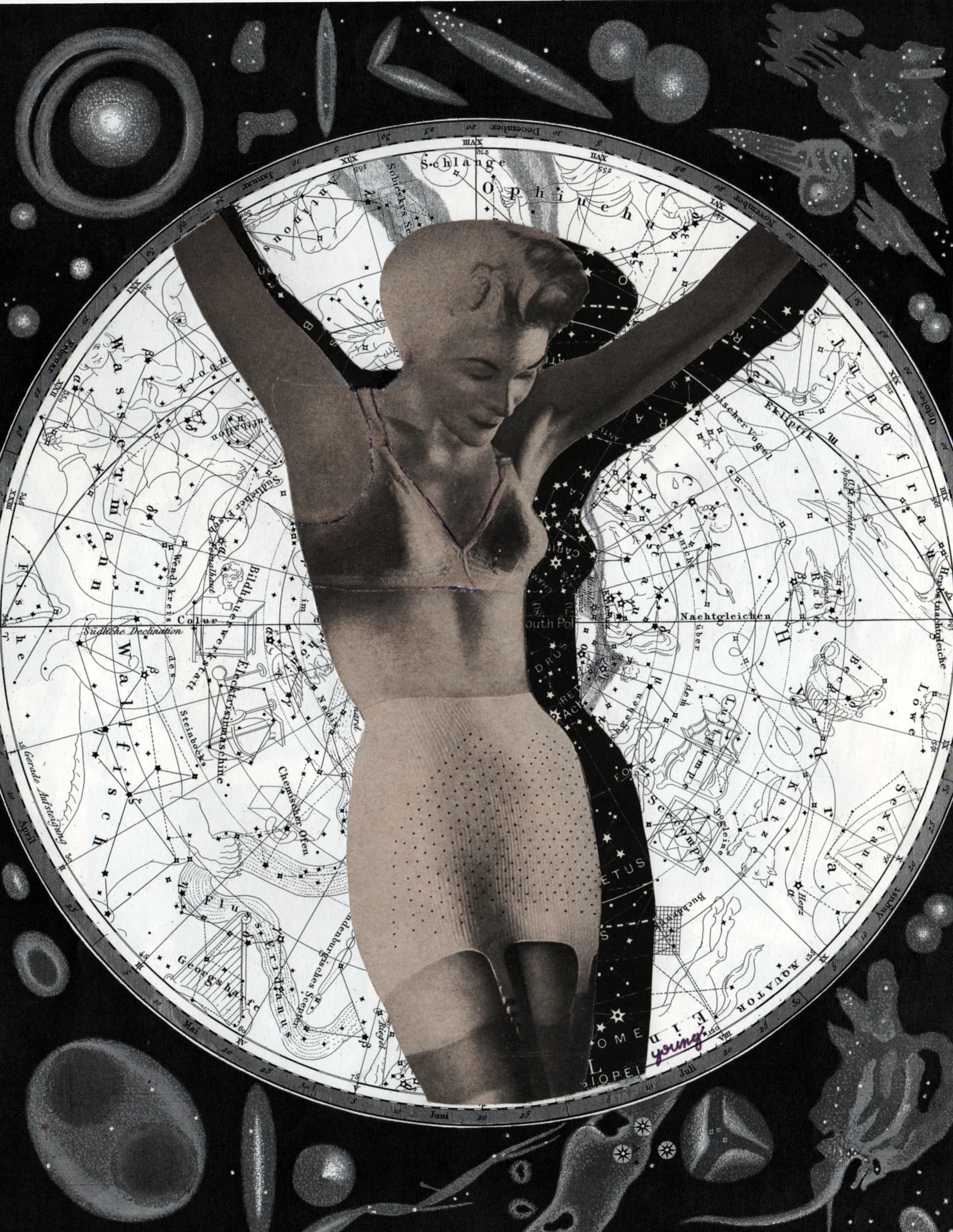 Celestial Bodies, 2017. Analog Collage