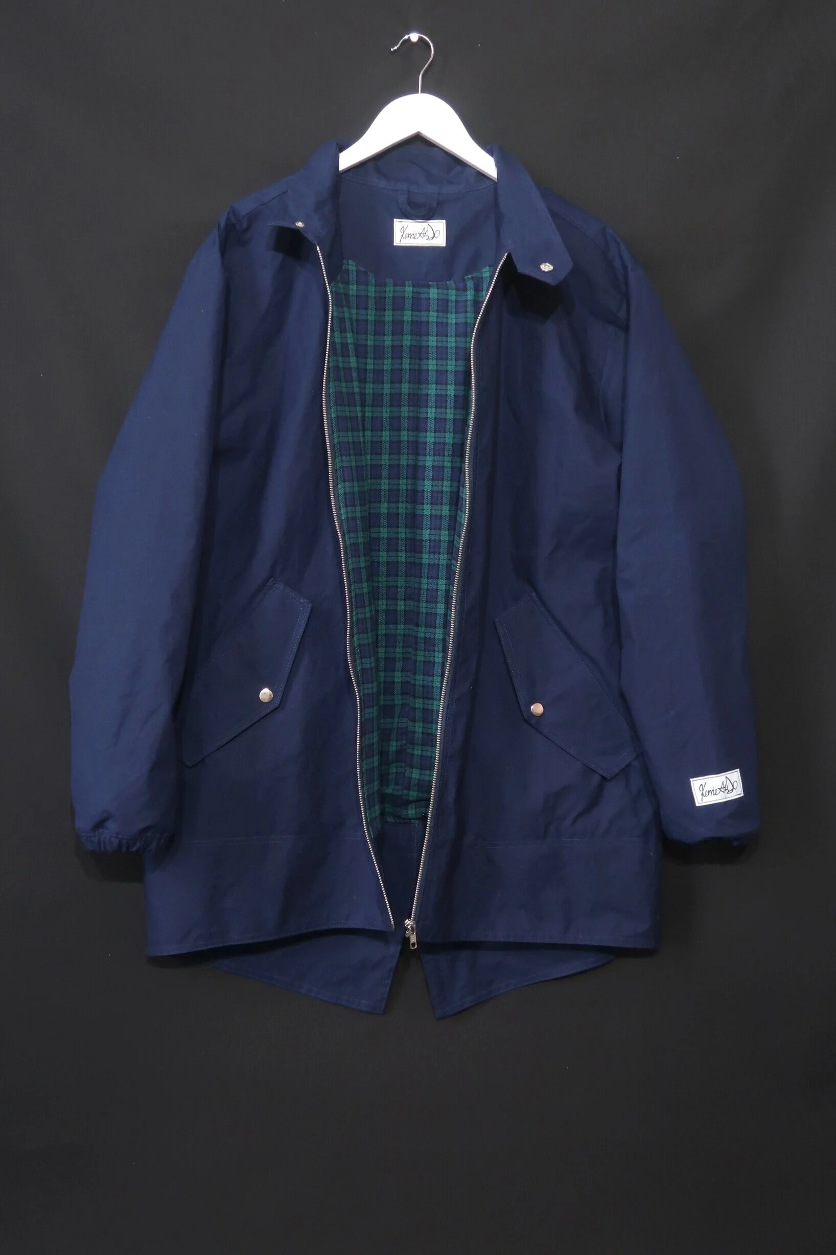 navy fishtail parka