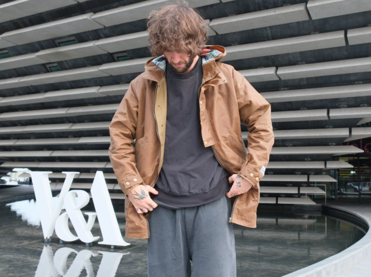 MADE TO ORDER // Tan Waxed Cotton Parka with Dundee Tartan Hood 