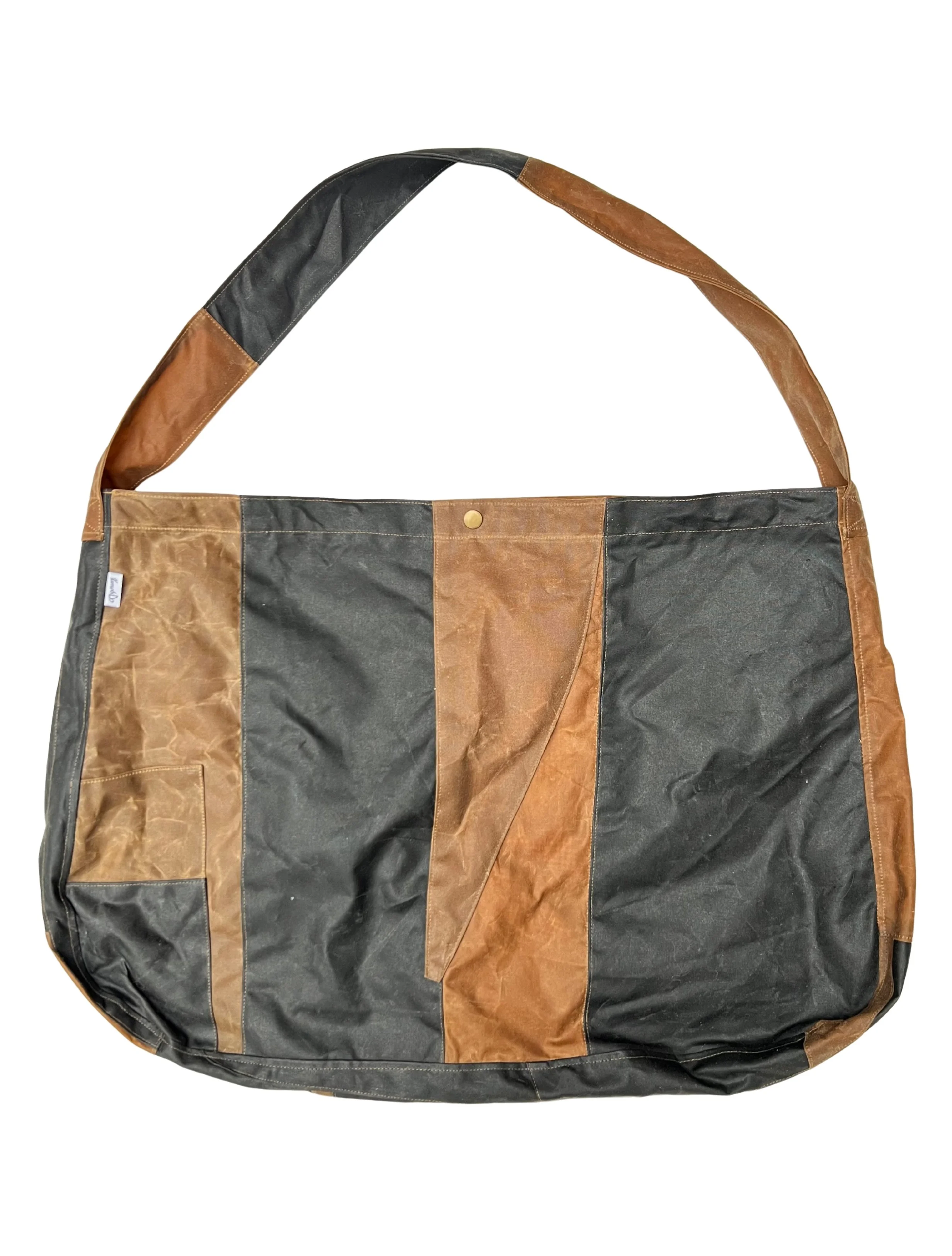 1 of 1 Oversized Waxed Cotton Offcut Shoulder Bag