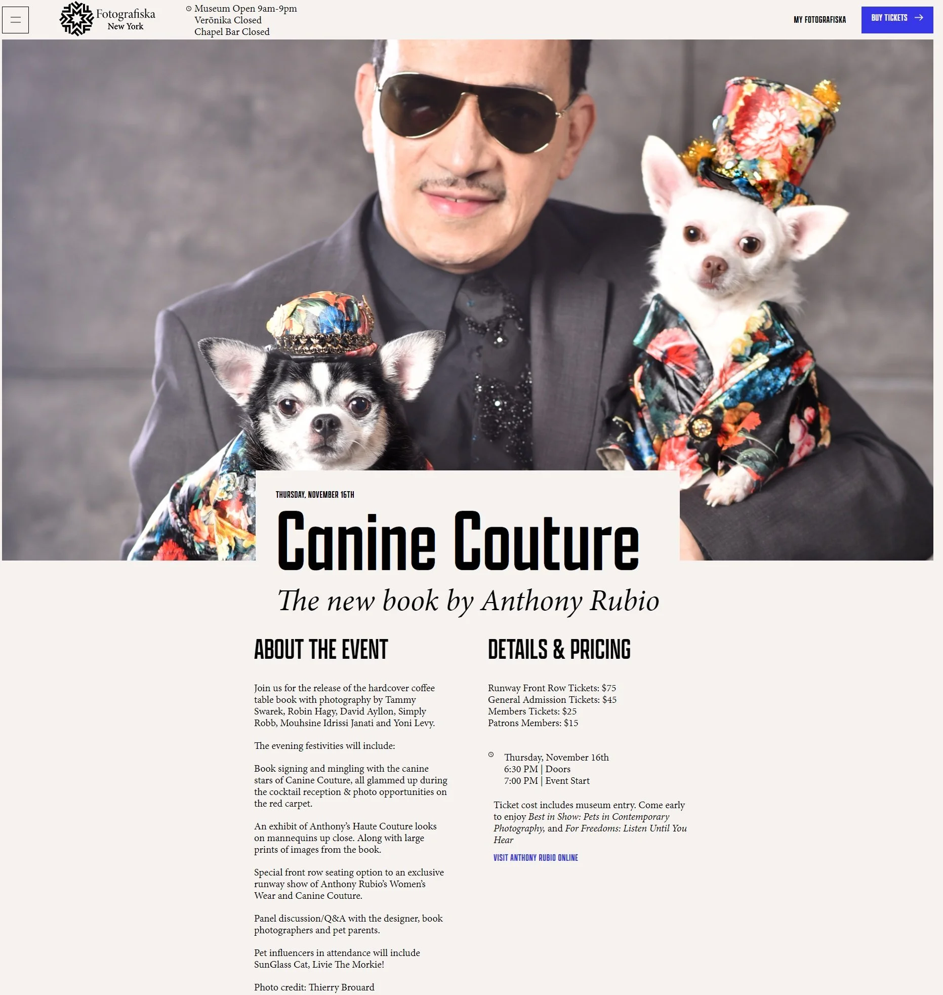 Book Launch at Fotografiska Museum NYC