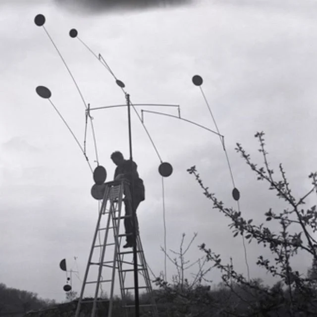 Cheers to this fellow wire bending enthusiast and the master of mobiles! Alexander Calder&rsquo;s birthday was yesterday, so here are a few moments of Calder inspiration so your 👀enjoyment. I am feeling that second shot of him in the studio so much.