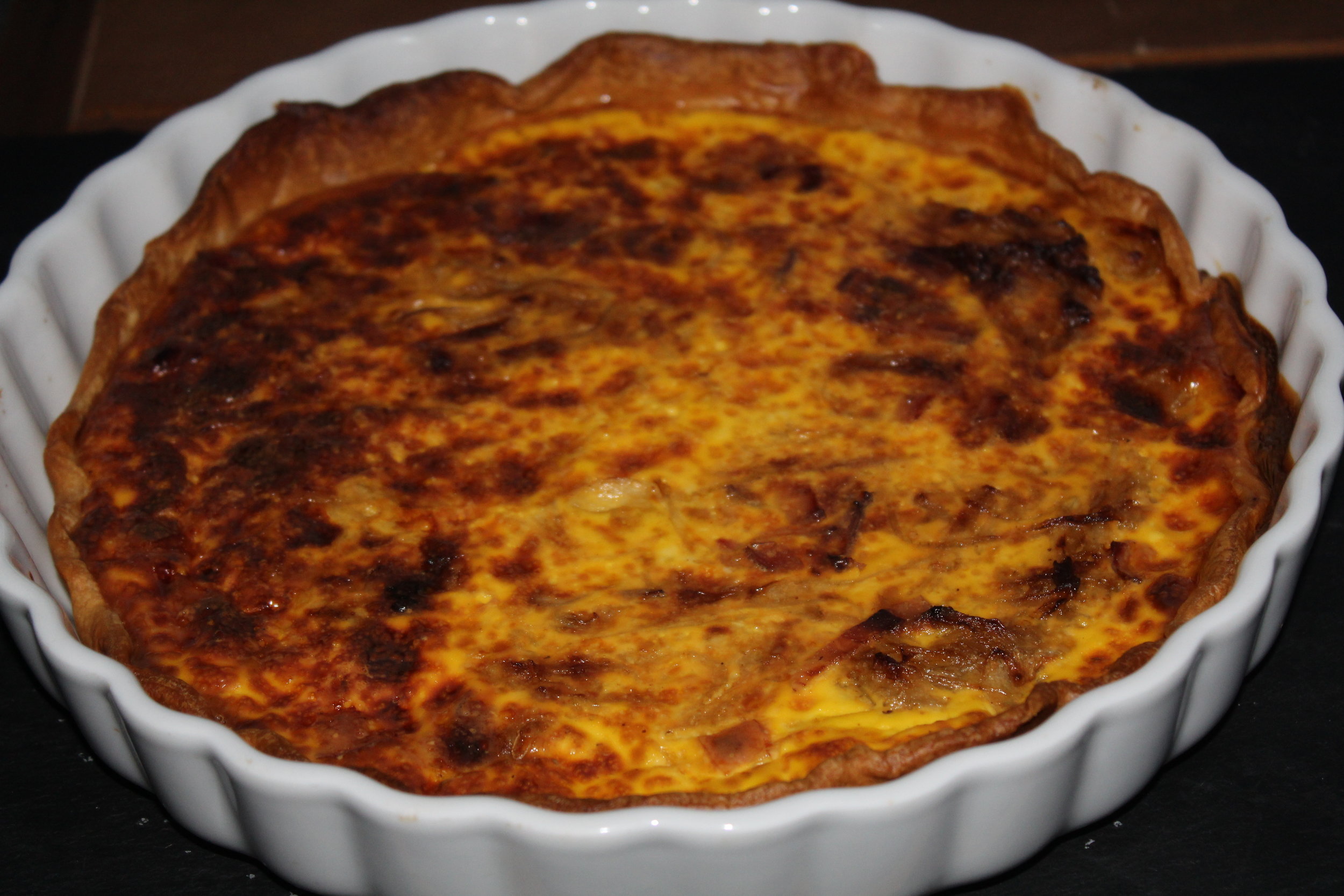 Quiche de Cebola e Bacon