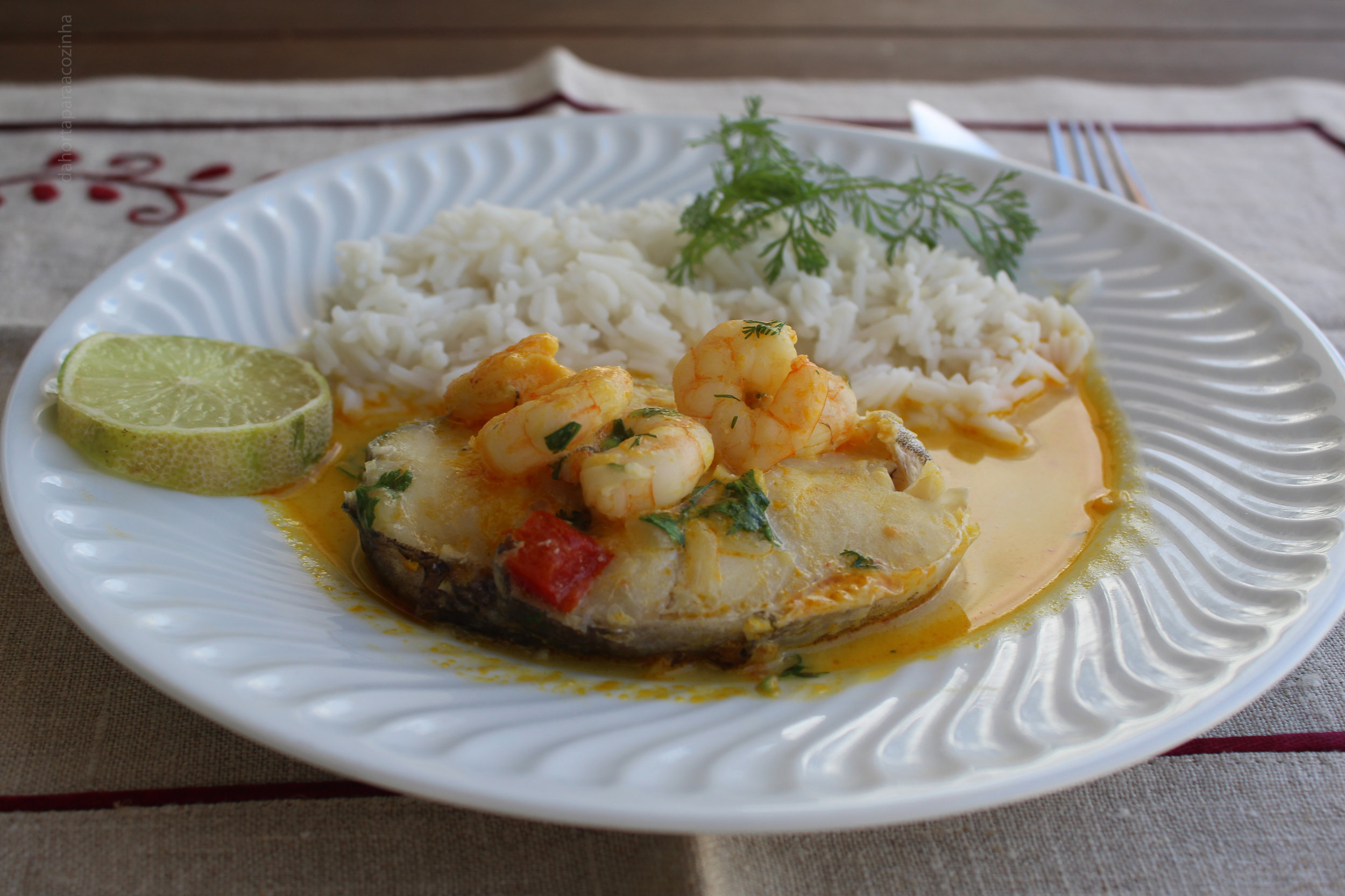 Moqueca de Pescada com Camarão