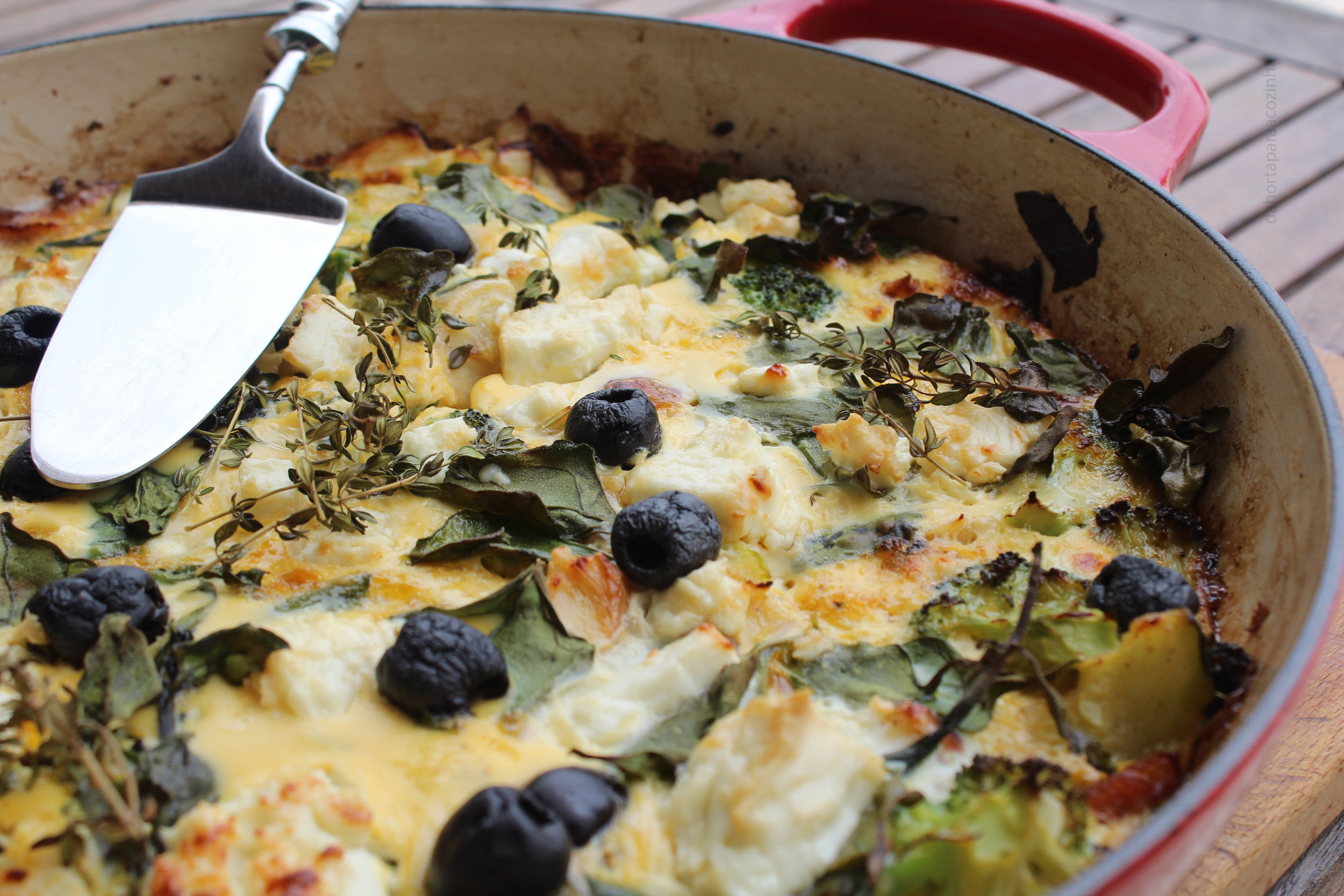 Frittata de Sobras de Frango com Legumes