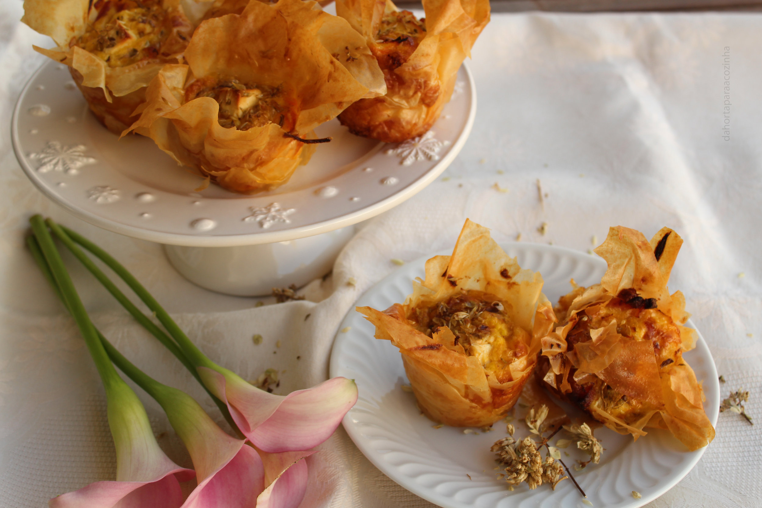 Cestinhos de Massa Filo com Bacon