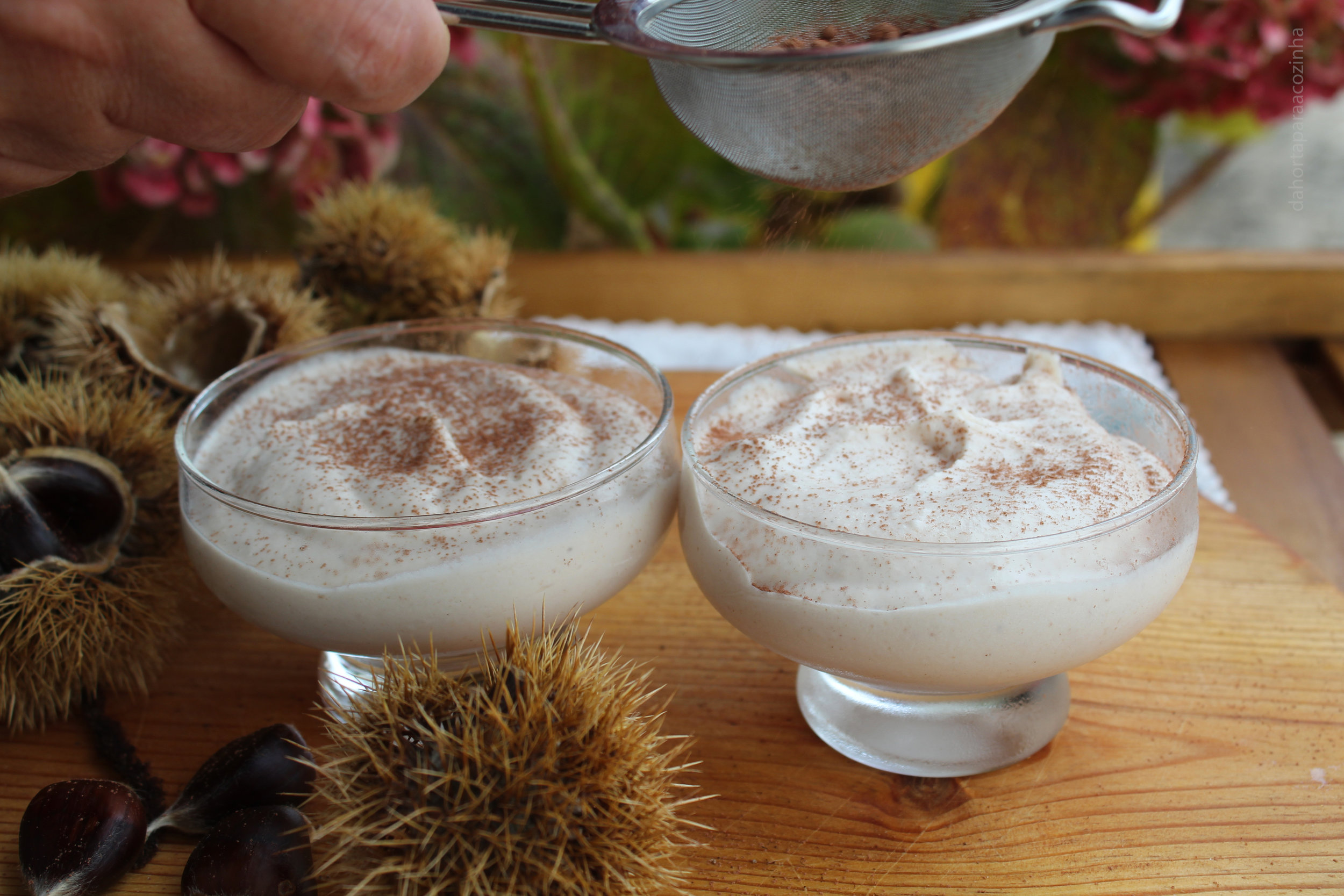 Mousse de Creme de Castanhas com Ricotta