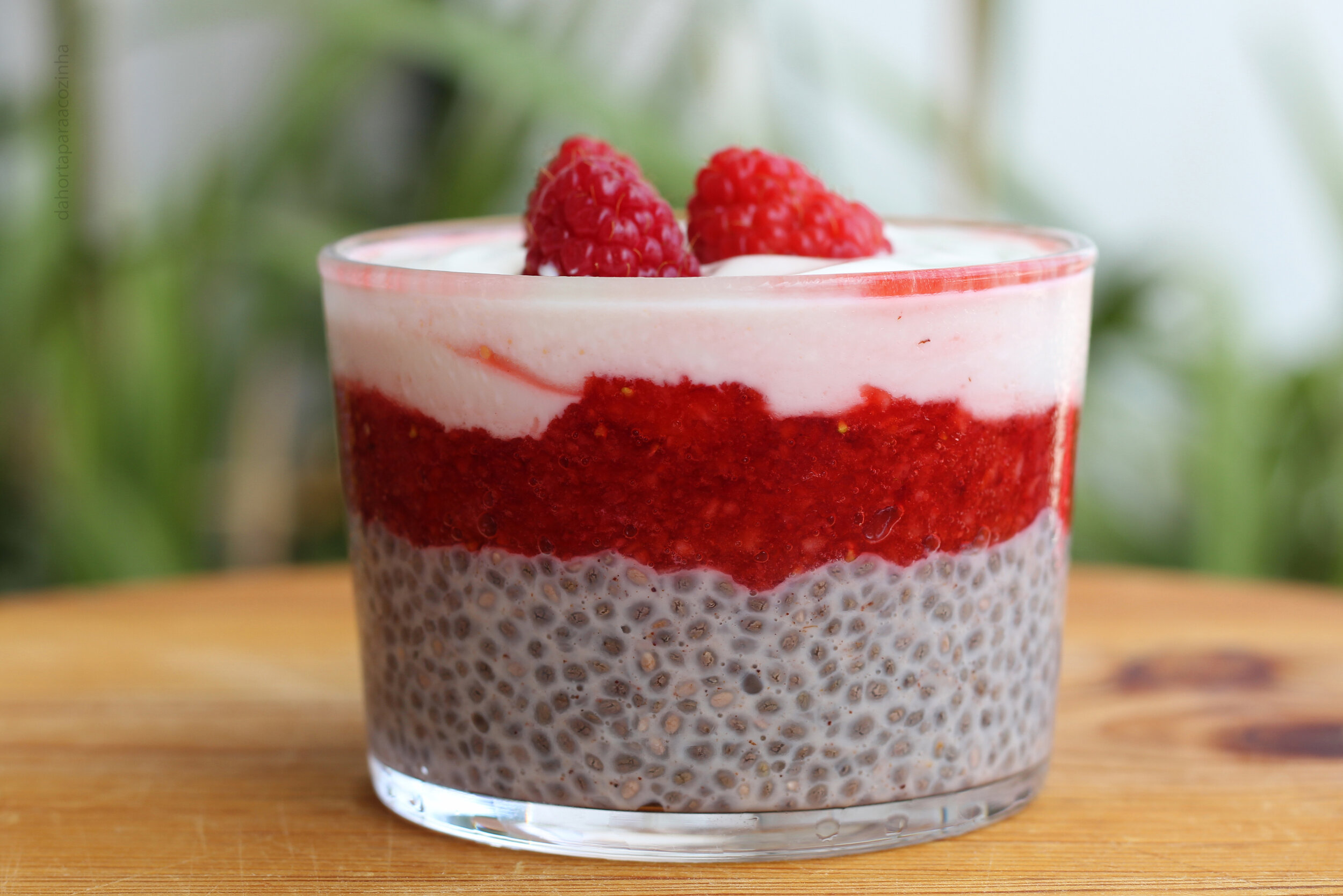 Pudim de Chia com Framboesas