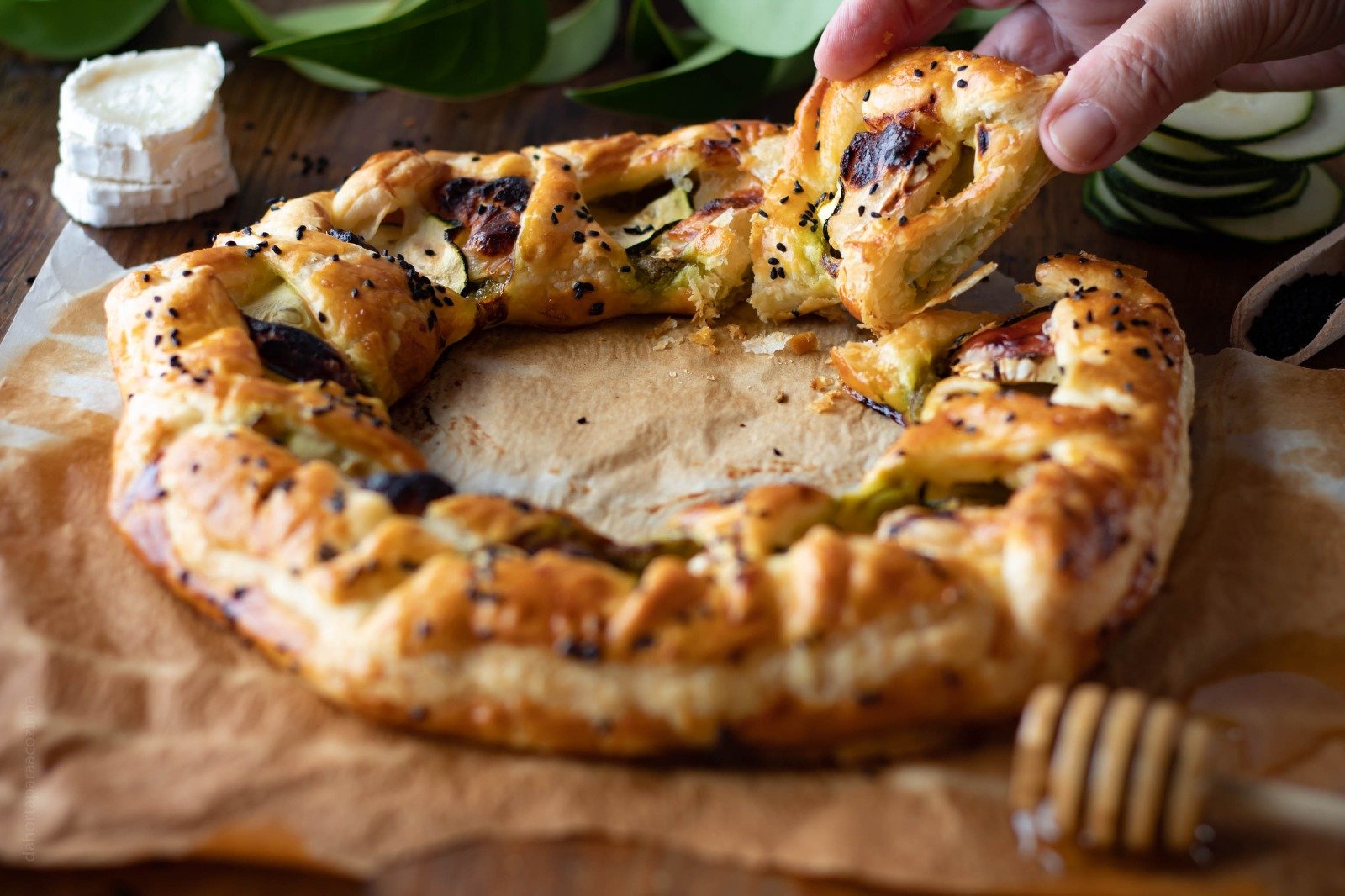 Estrela de Courgette com Chévre