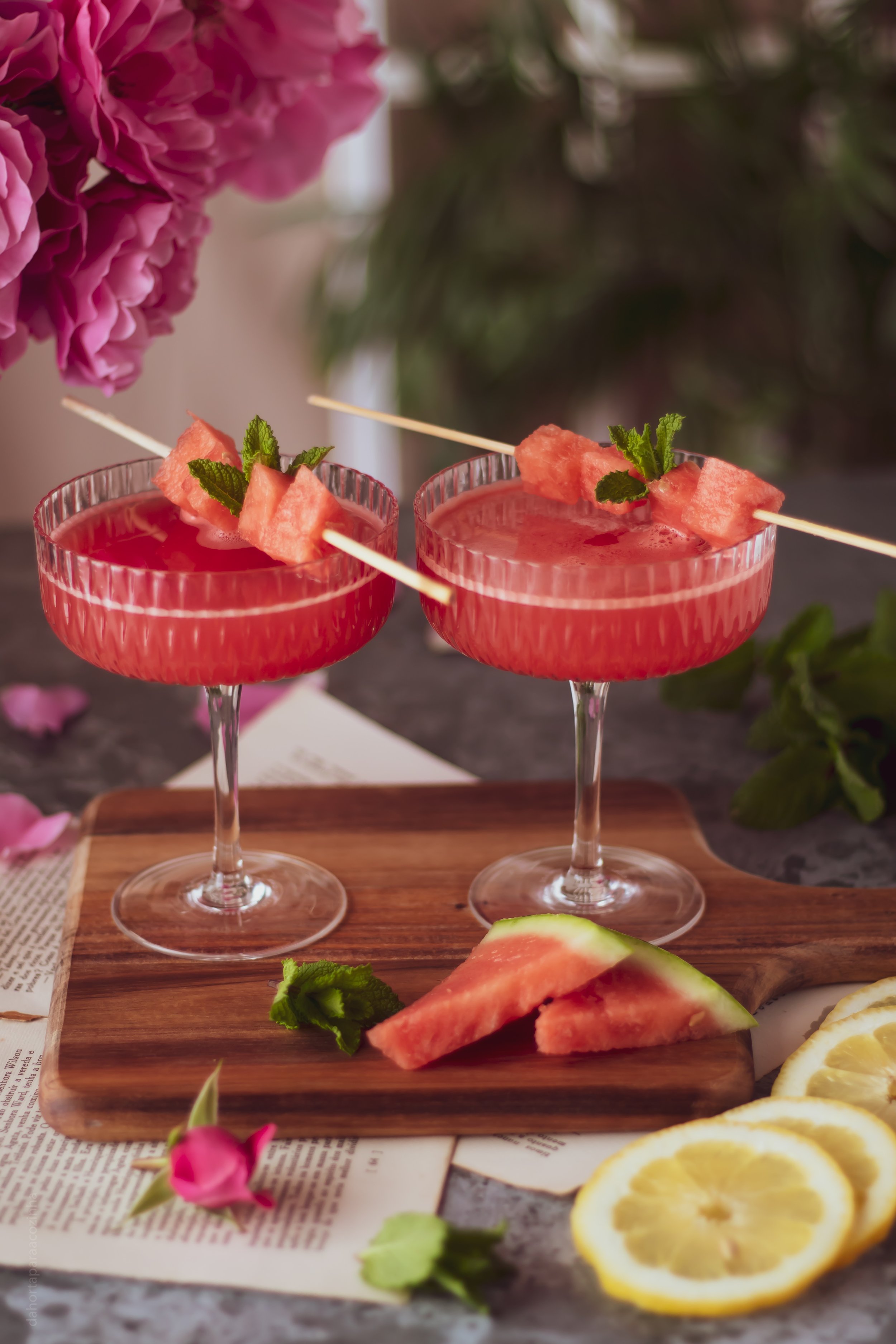 Cocktail de Melancia e Rum