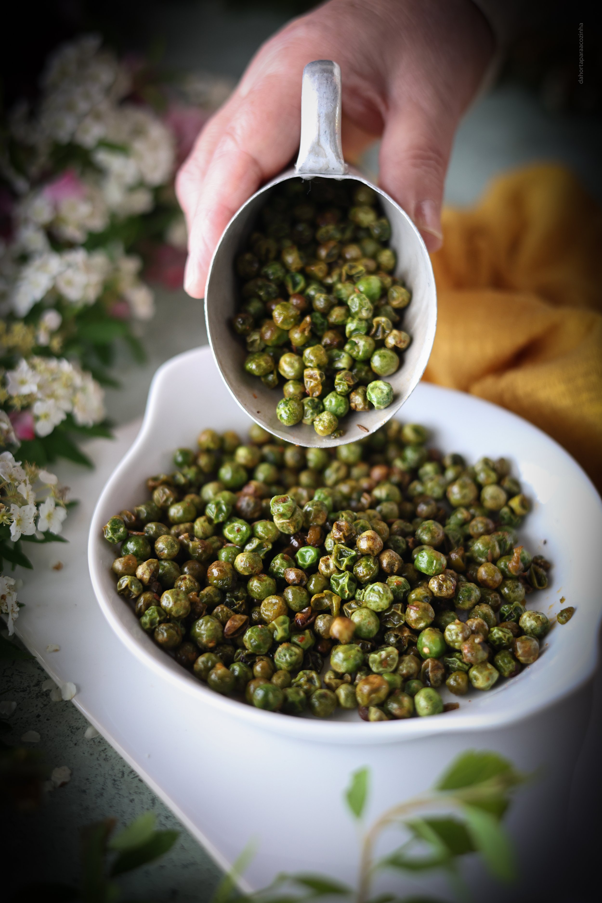 Snacks de Ervilhas na Airfryer