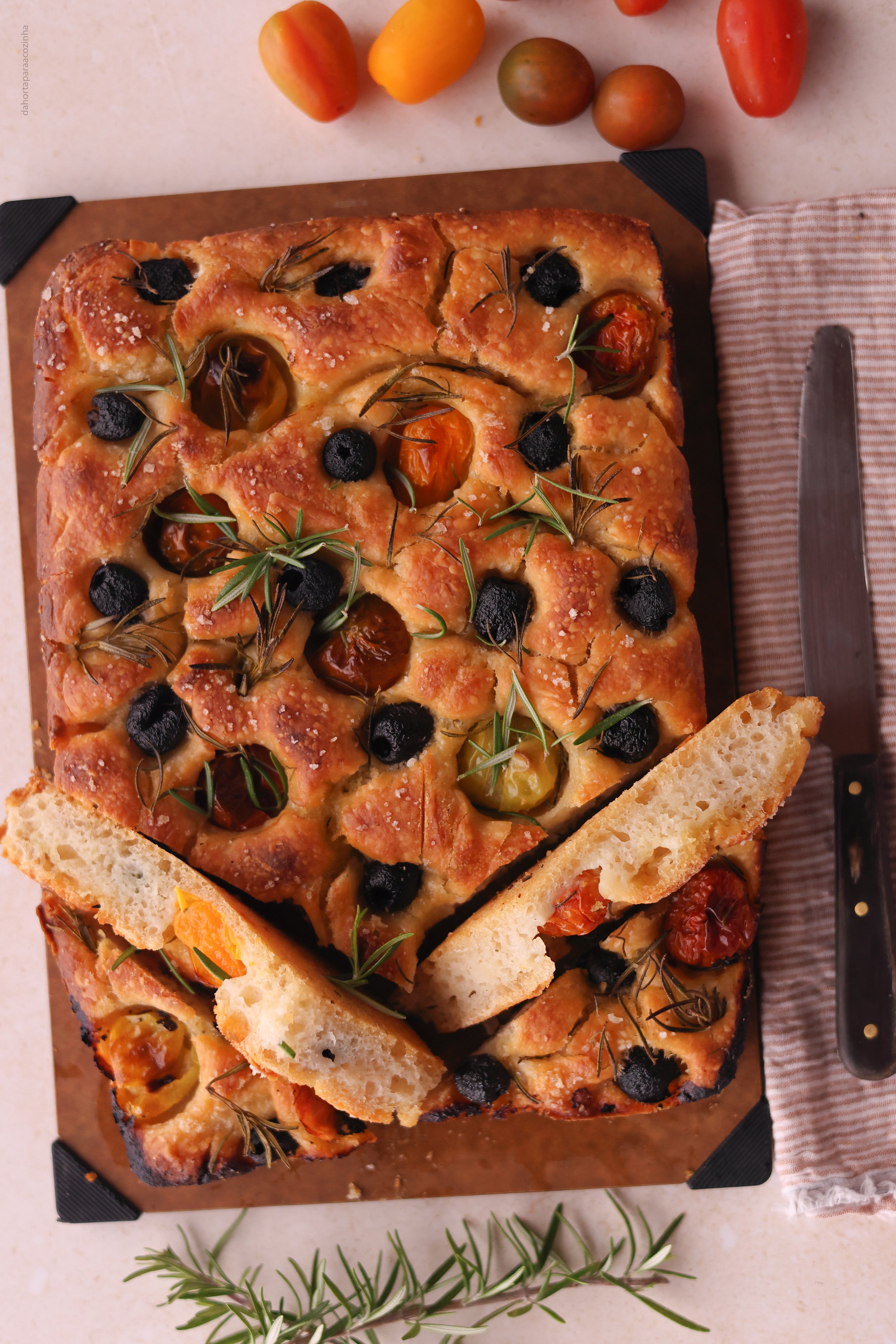 Focaccia com Massa Mãe