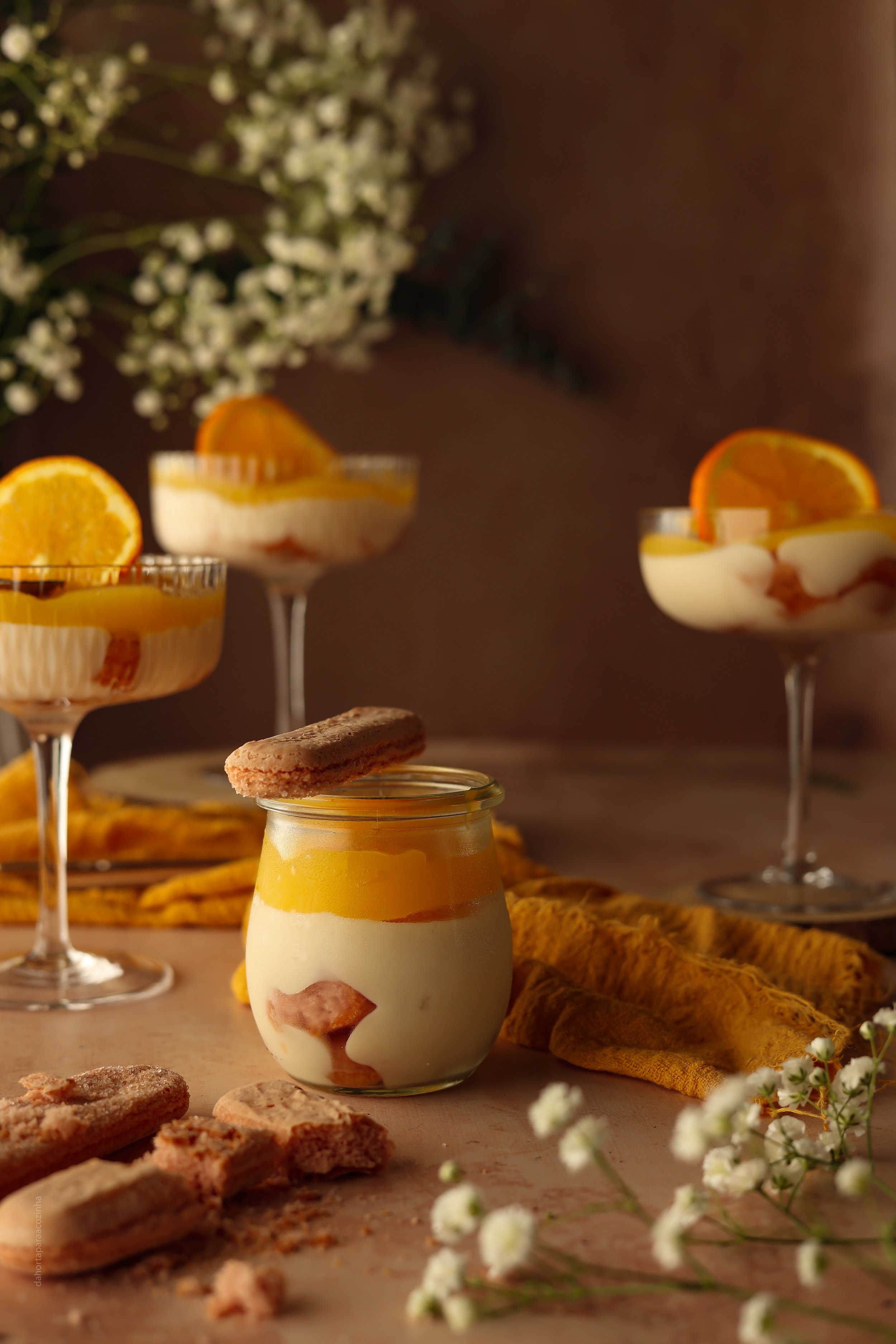 Magnólia de Laranja com Palitos de La Reine de Morango