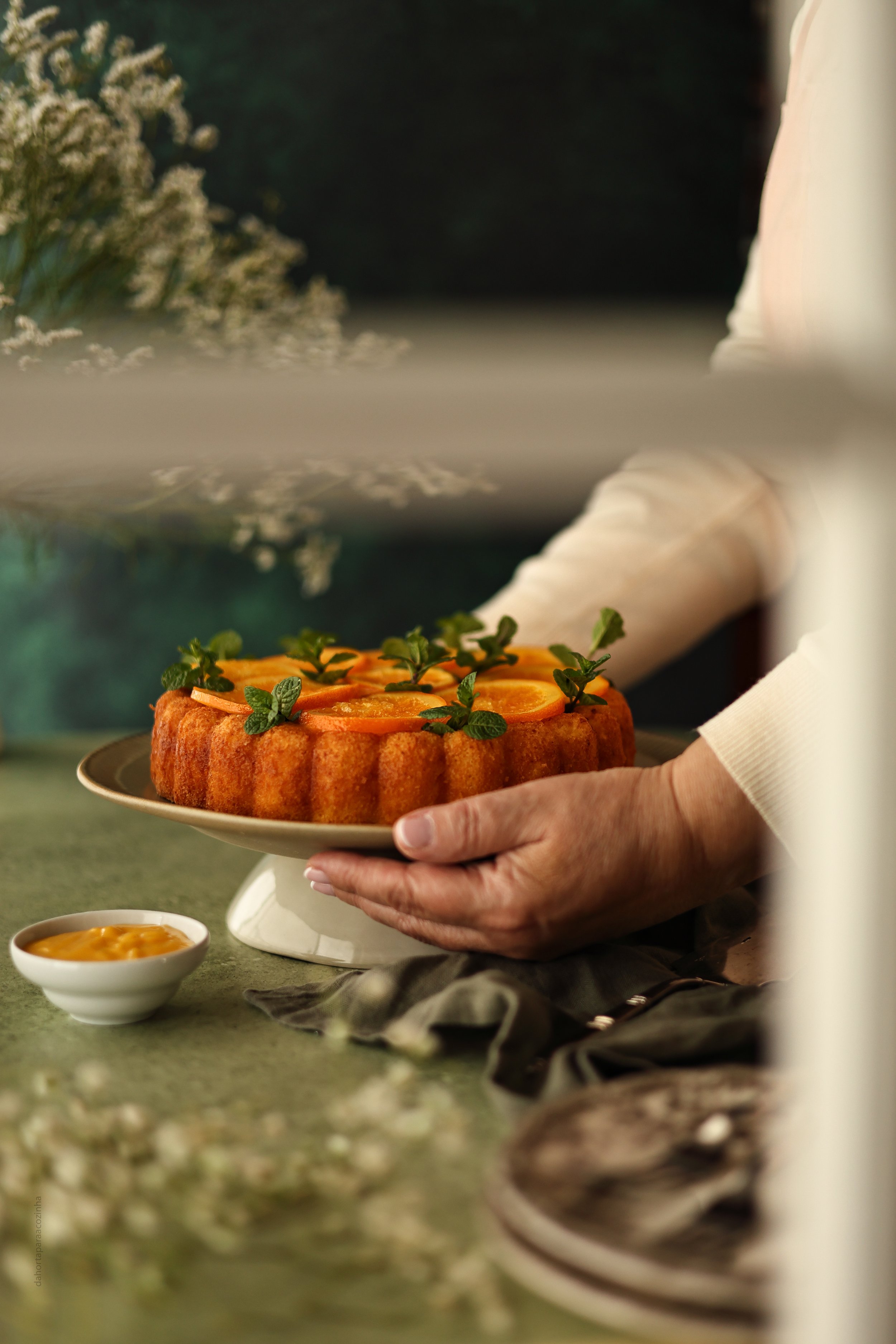 Bolo de Laranja com Curd