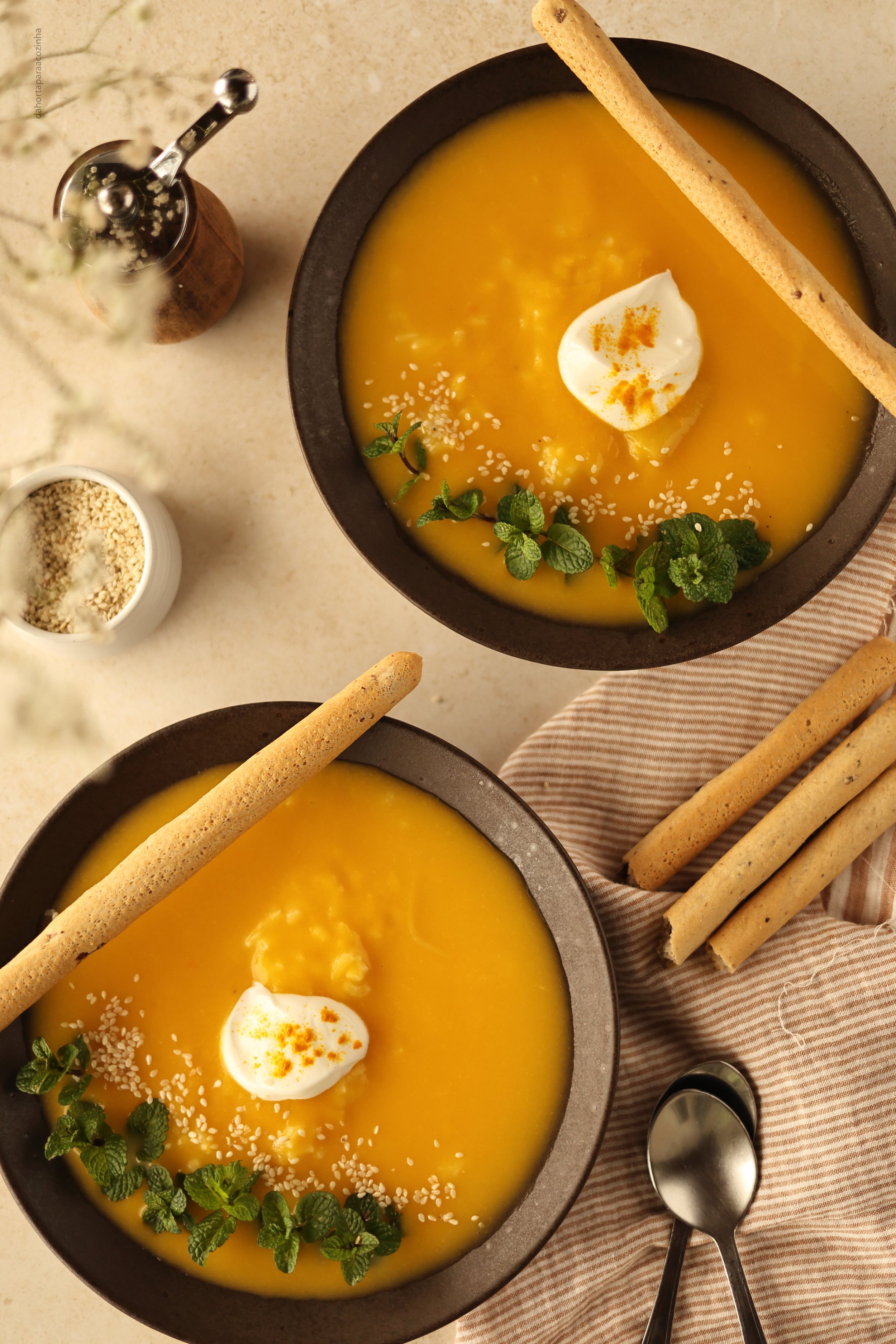 Sopa de Cenoura Assada