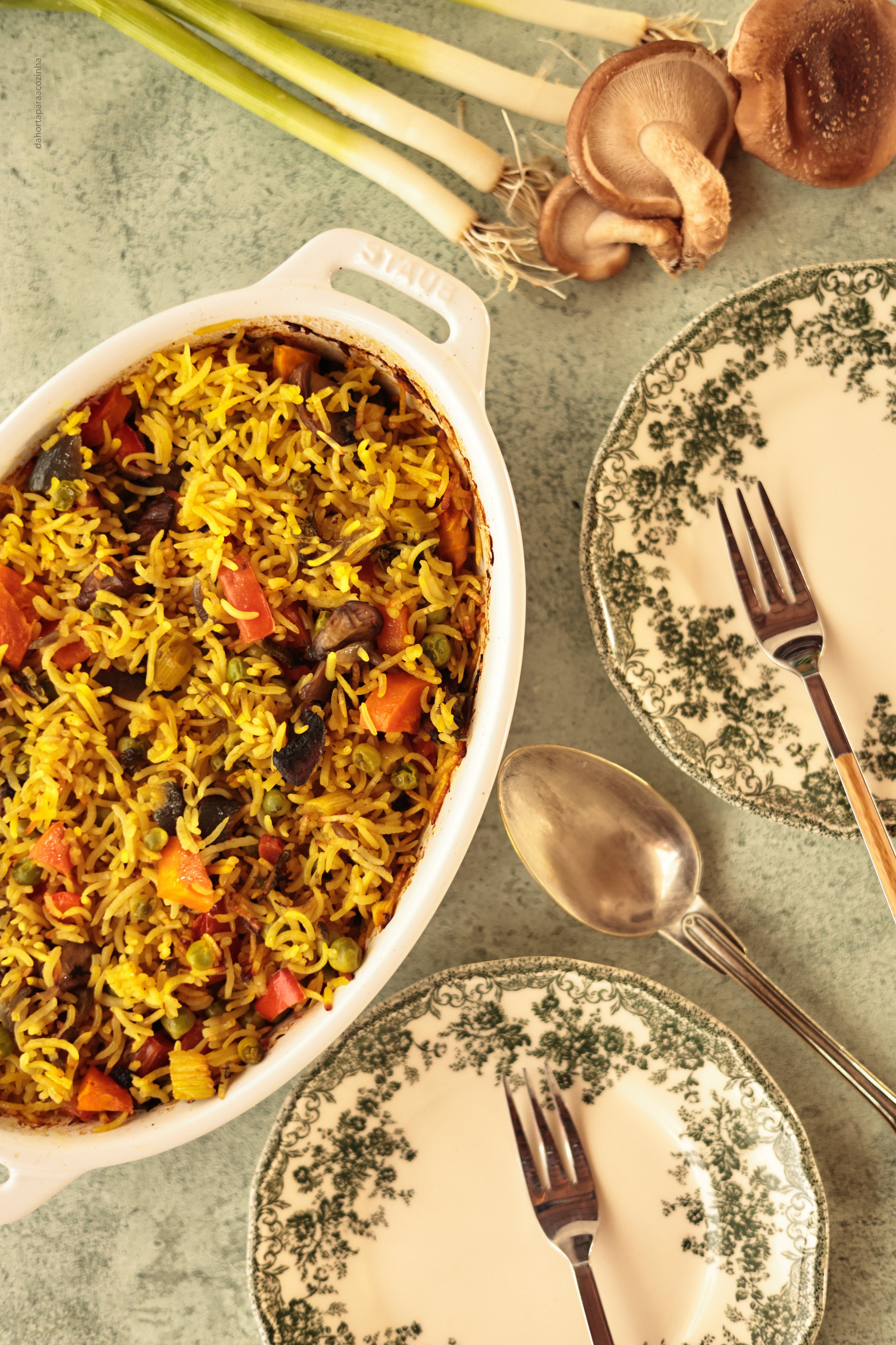 Arroz Gran Basmati Royal de Forno com legumes e Cogumelos