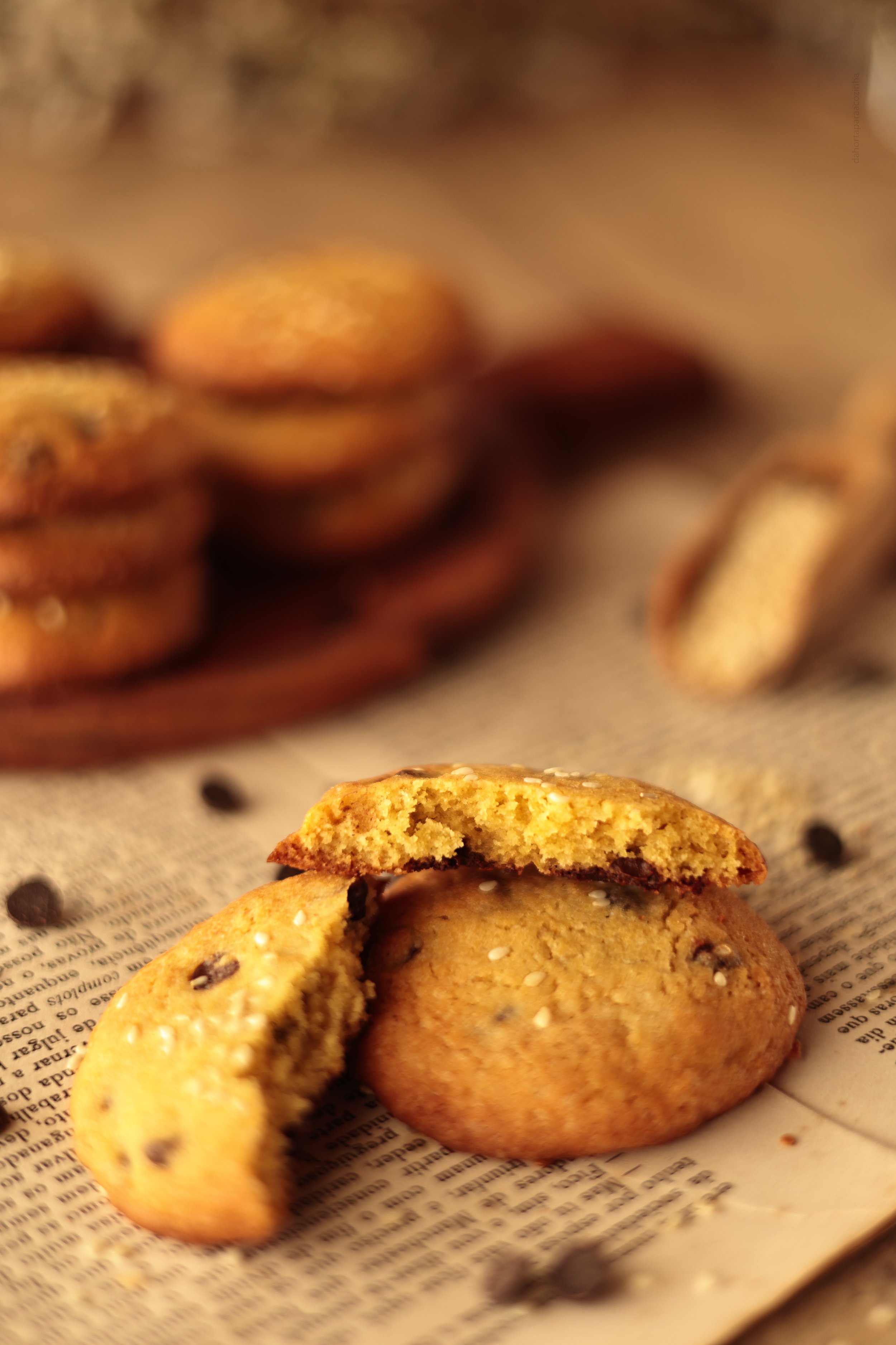 Cookies de Chocolate com Tahine