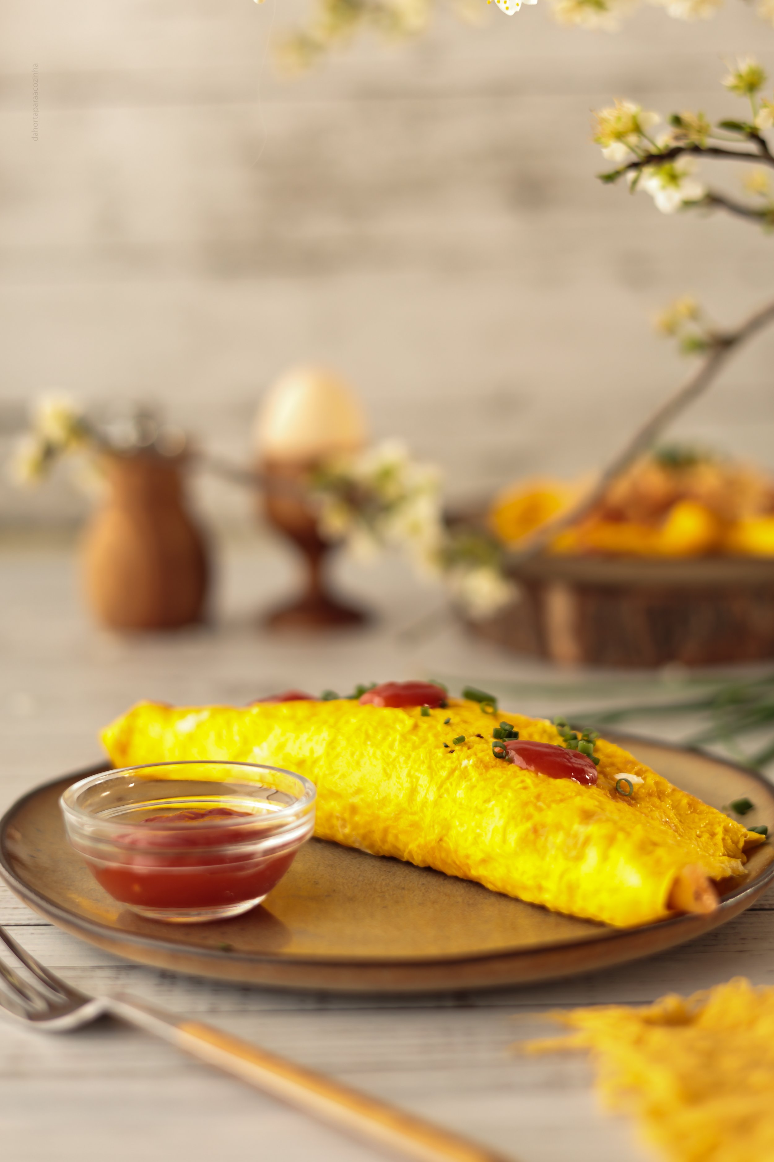 Omurice (Arroz frito com omeleta Japonesa)