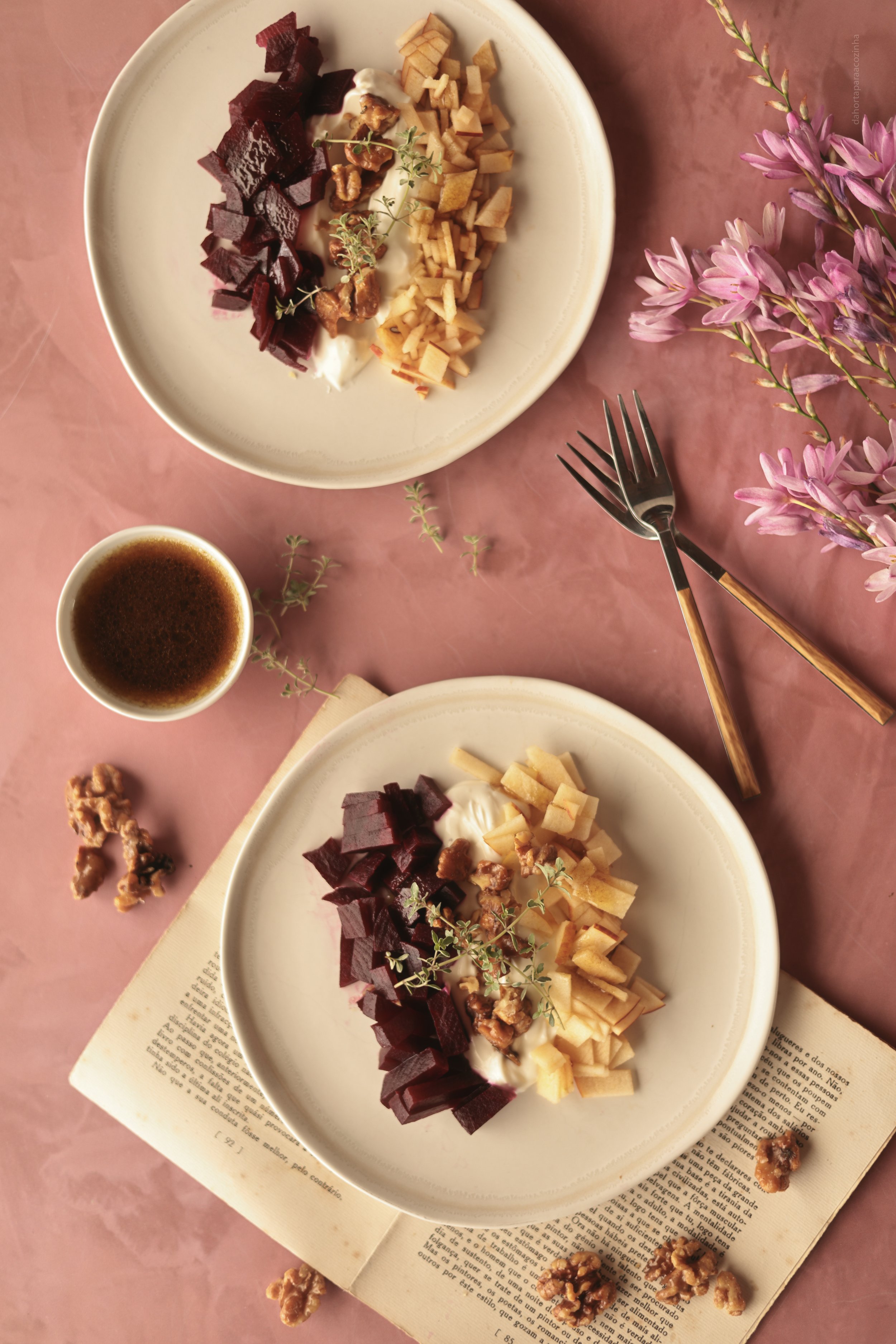 Salada de Beterraba com Queijo Creme