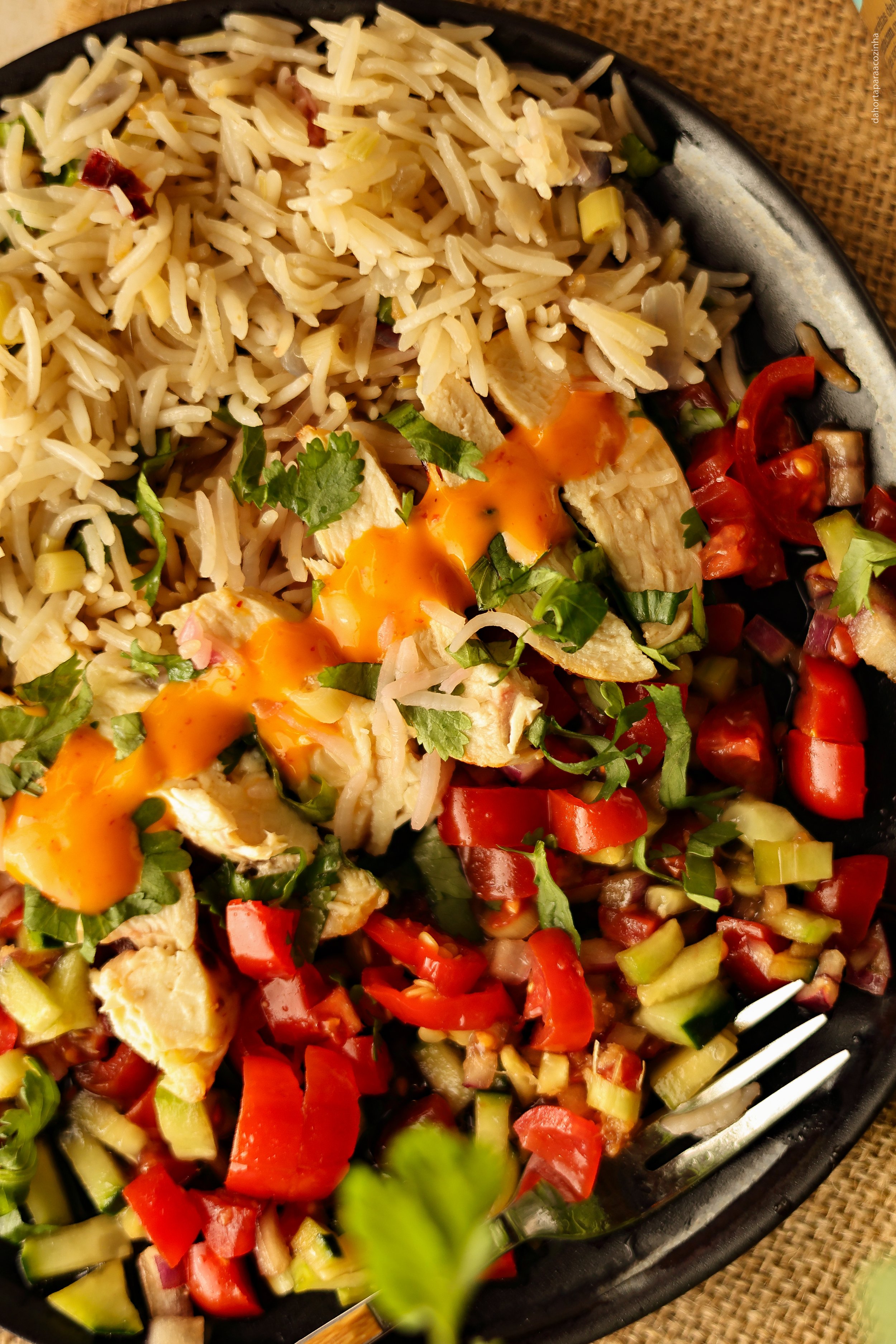 Arroz Basmati com Frango ao Estilo Tailandês