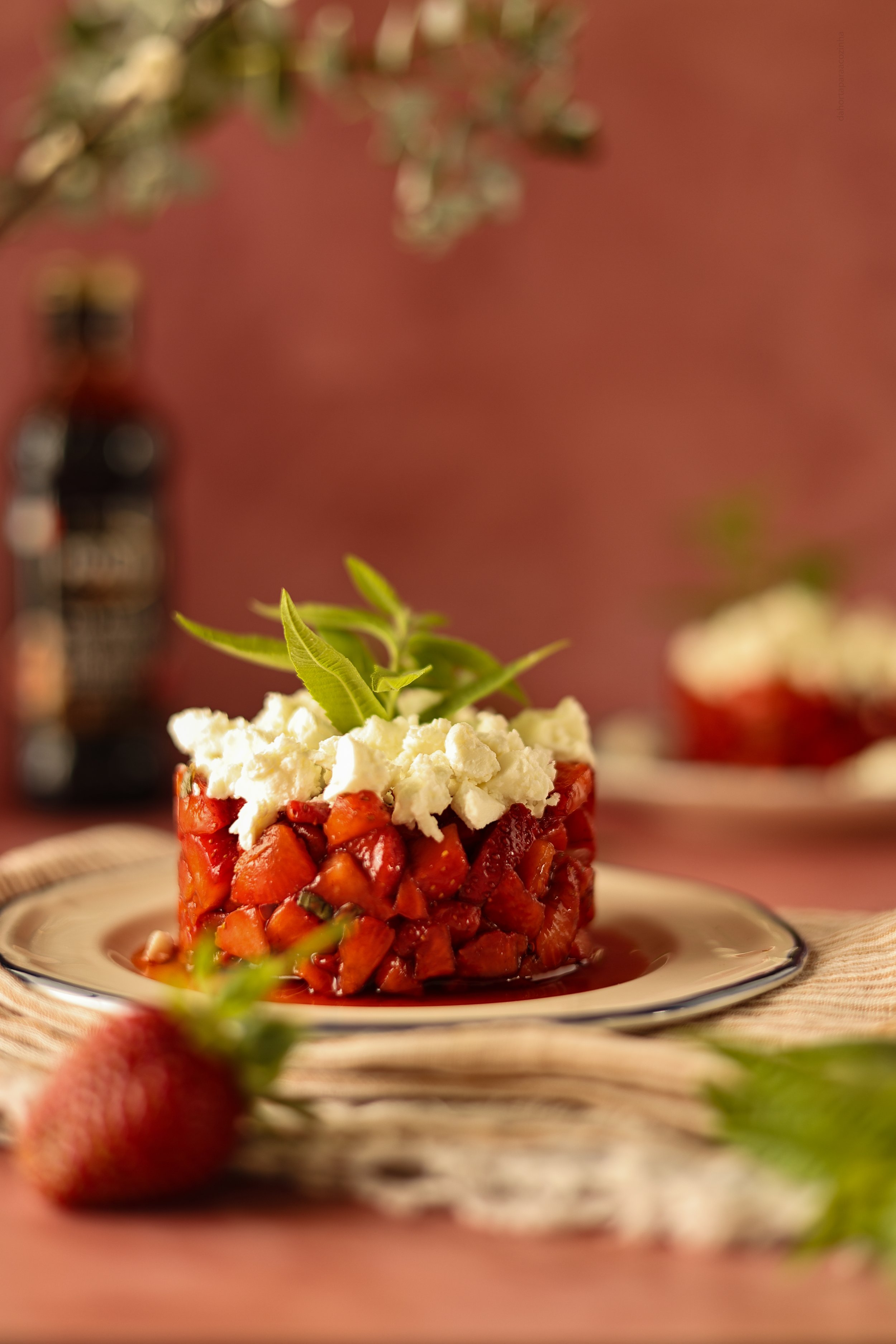 Tártaro de Morango com Feta