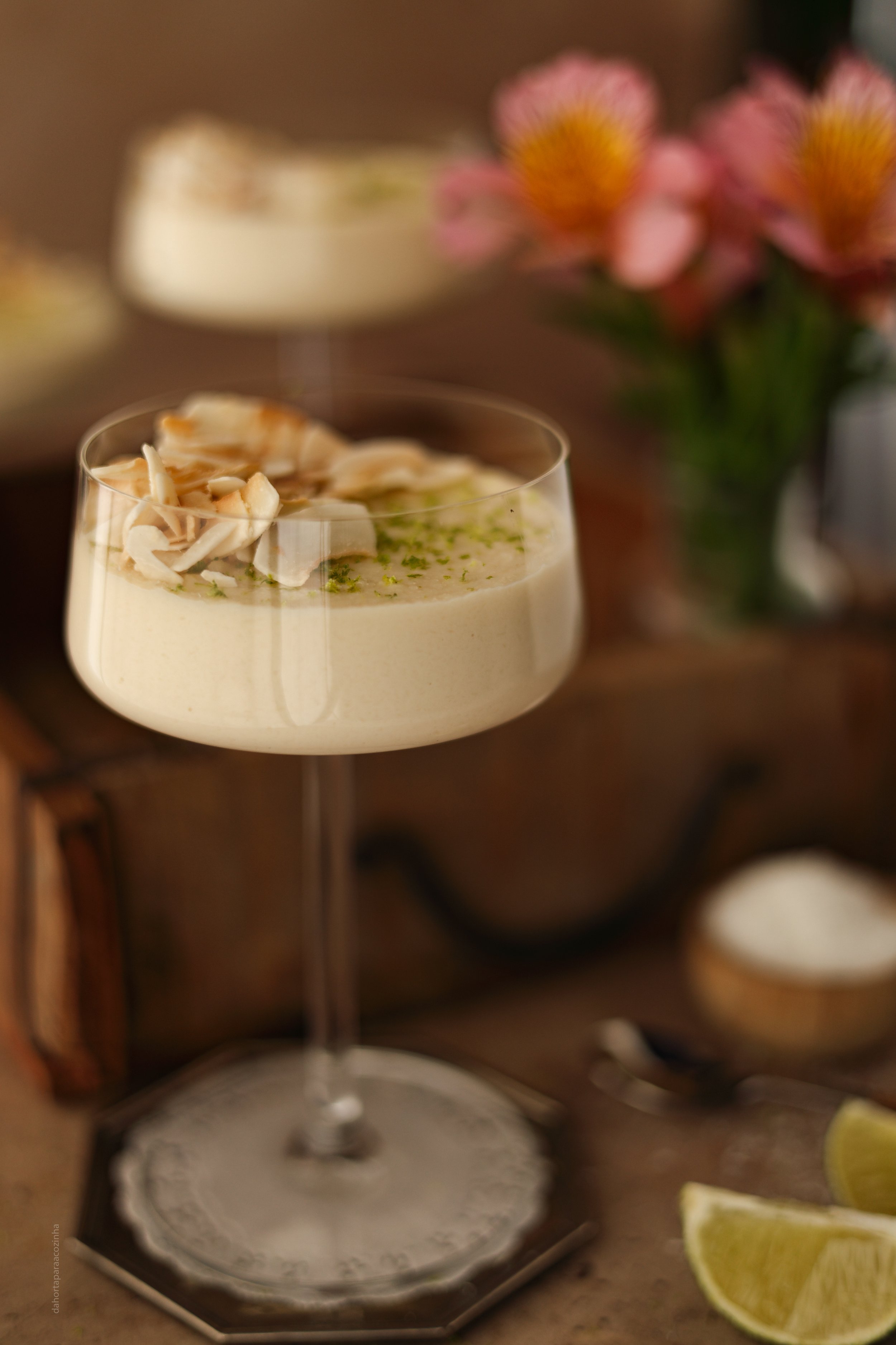 Creme de Coco com Lima e Cardamomo