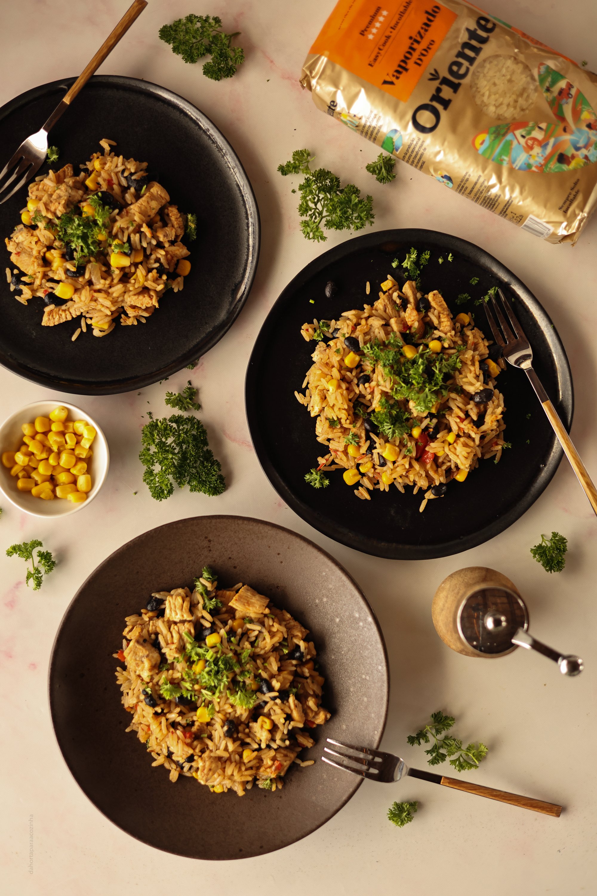 Arroz Vaporizado de Inspiração brasileira