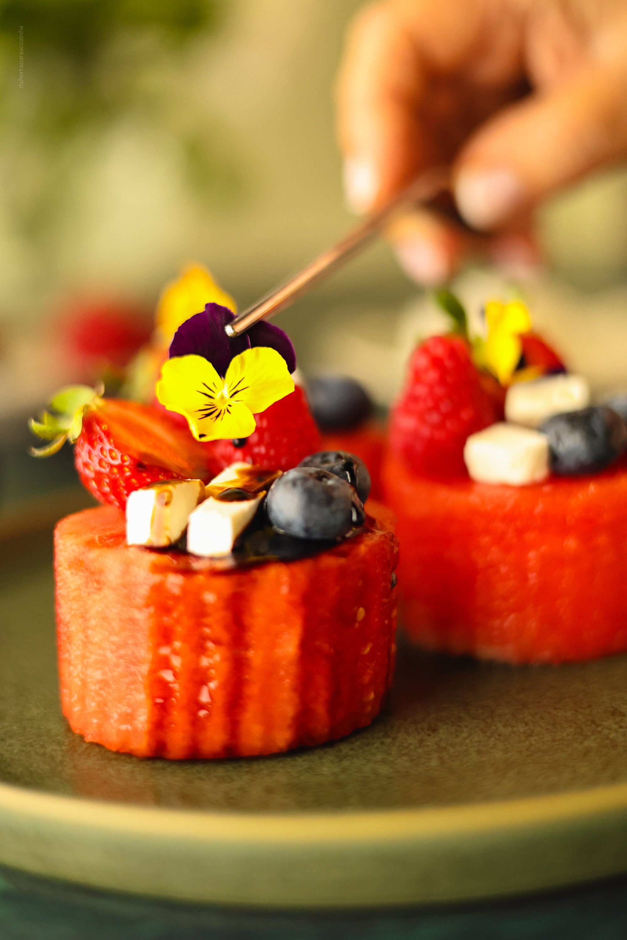 Melancia com Feta e Frutos Vermelhos