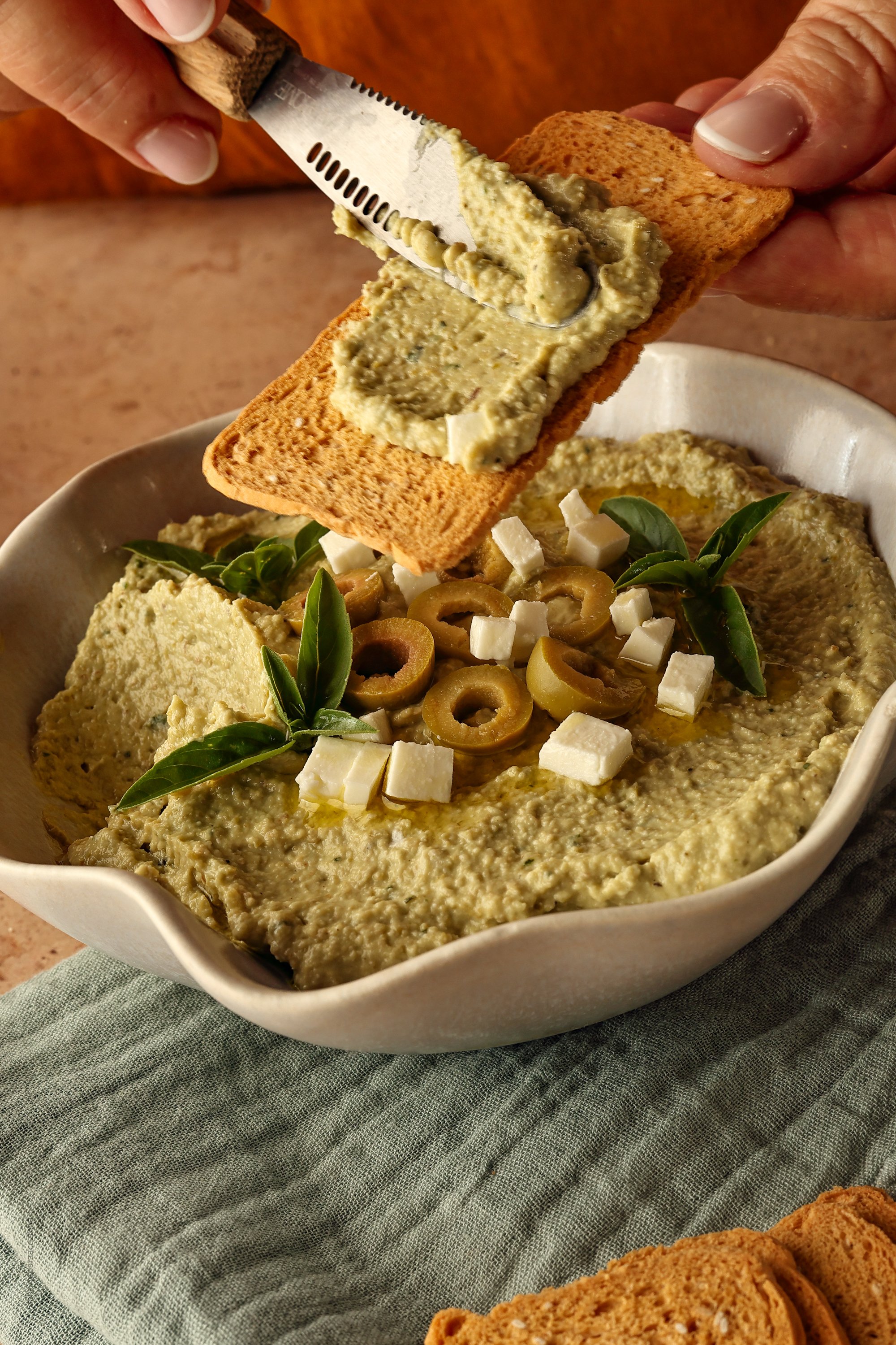 Creme de Azeitonas, Abacate e Feta