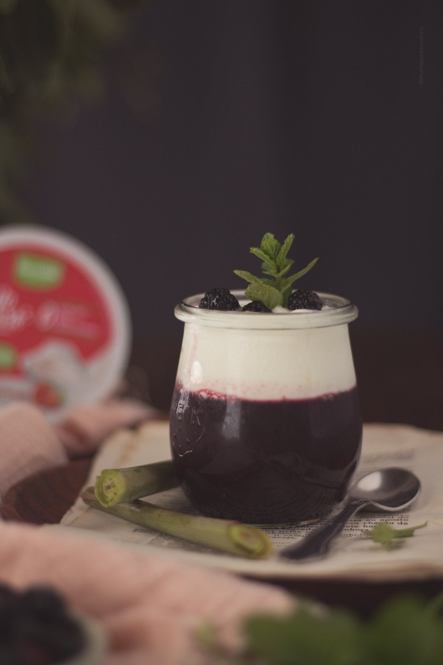 Gelatina de Amoras com Queijo Quark — Da Horta Para A Cozinha