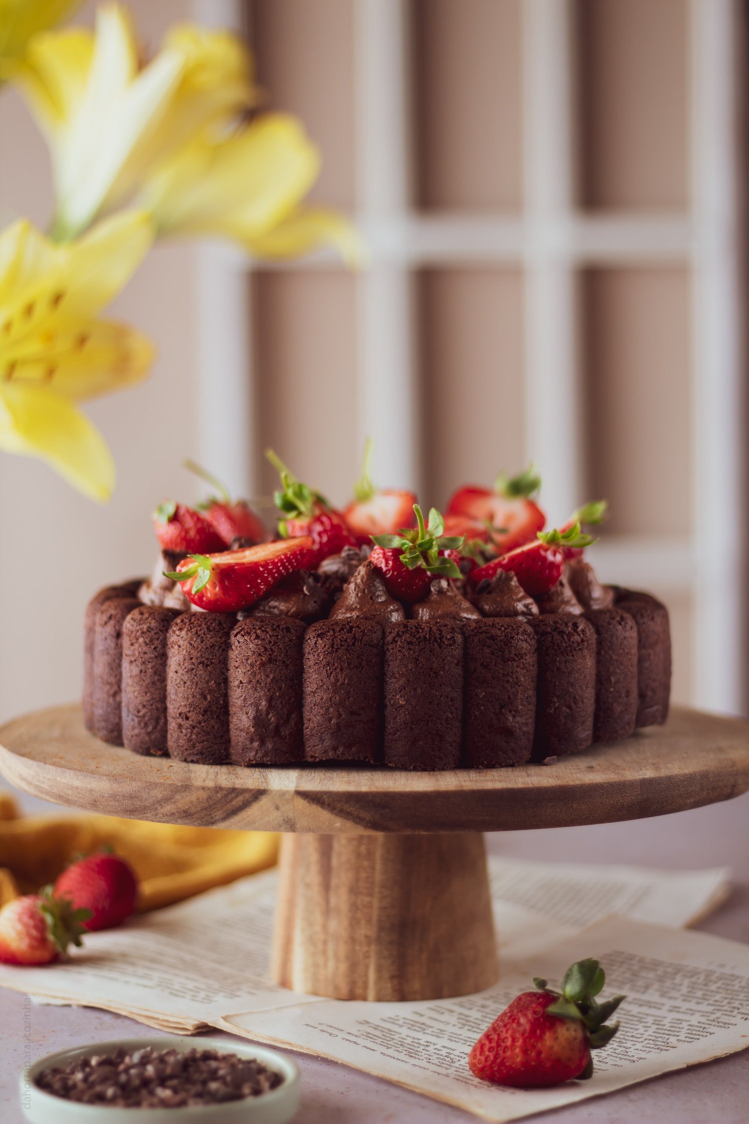 Bolo de Cacau com Ganache de Chocolate — Da Horta Para A Cozinha