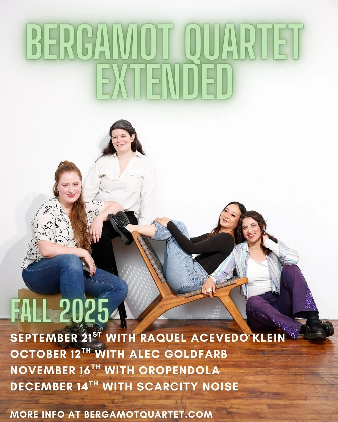 Bergamot Quartet Extended starts on Sunday! Come to hear the hardanger quartet (!) and @raquel.a.klein as we tear up Threes Brewing (333 Douglass Street) with 36 strings, 1 stunning vocalist, and 4 tongues-out hardanger lion heads π