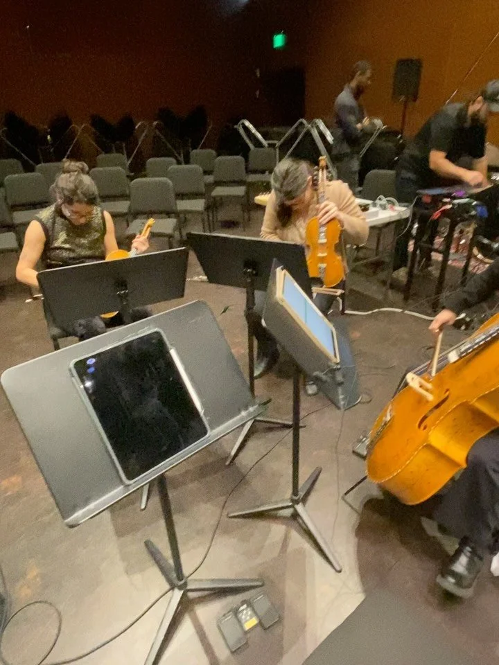 Hardanger show tonight for Princeton Sound Kitchen! Featuring the golden music of @liamdelliot and his custom-built resonating instrument, Resin πππΎ #hardangerquartet #resonance #stringquartet #newmusic