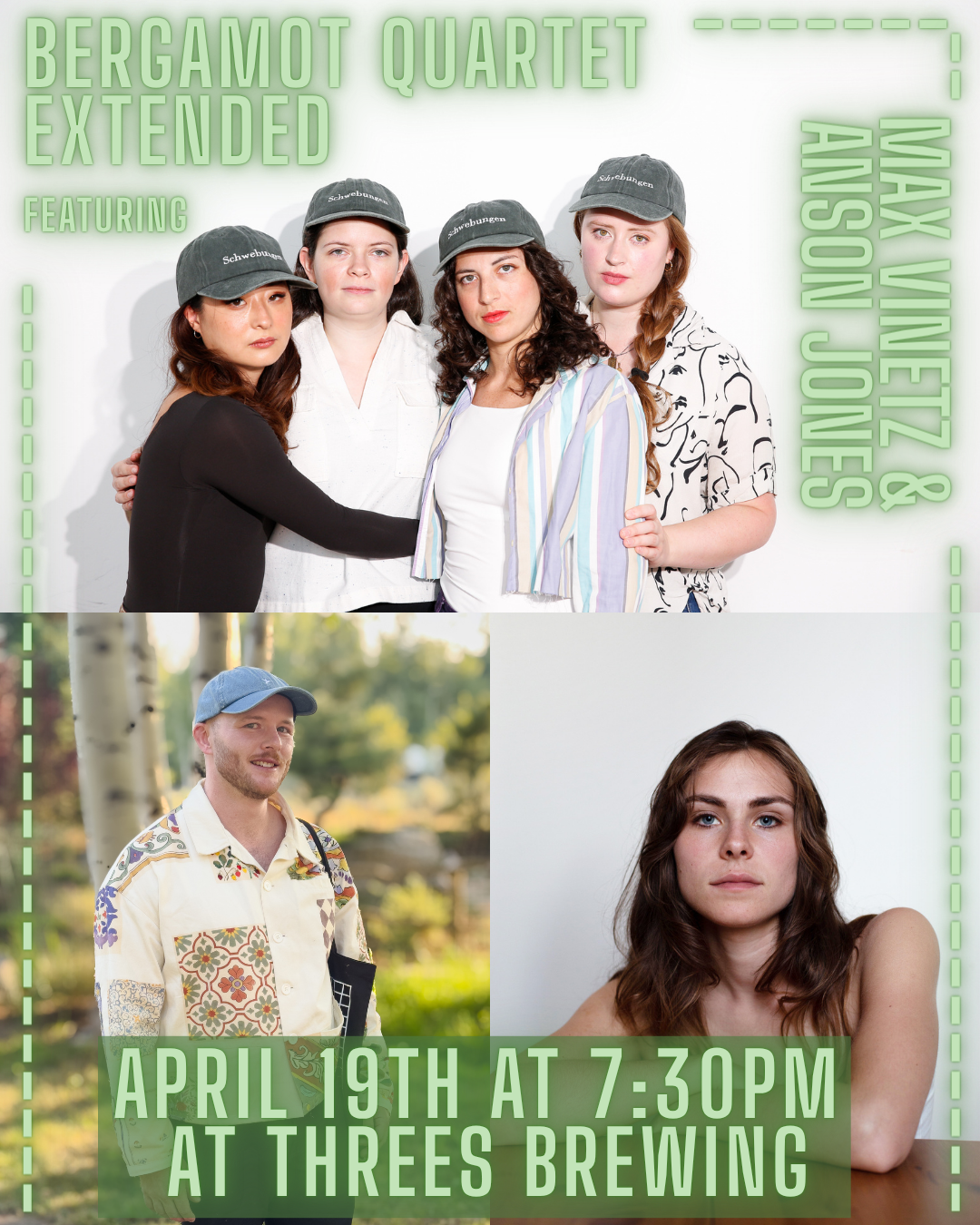 Bergamot Quartet Extended feat. Max Vinetz and Anson Jones