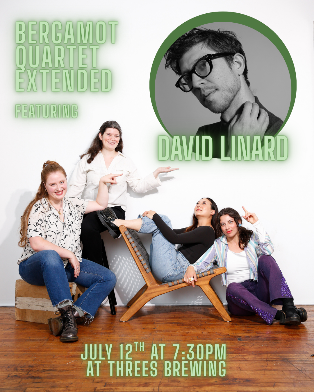 Bergamot Quartet Extended feat. David Linard